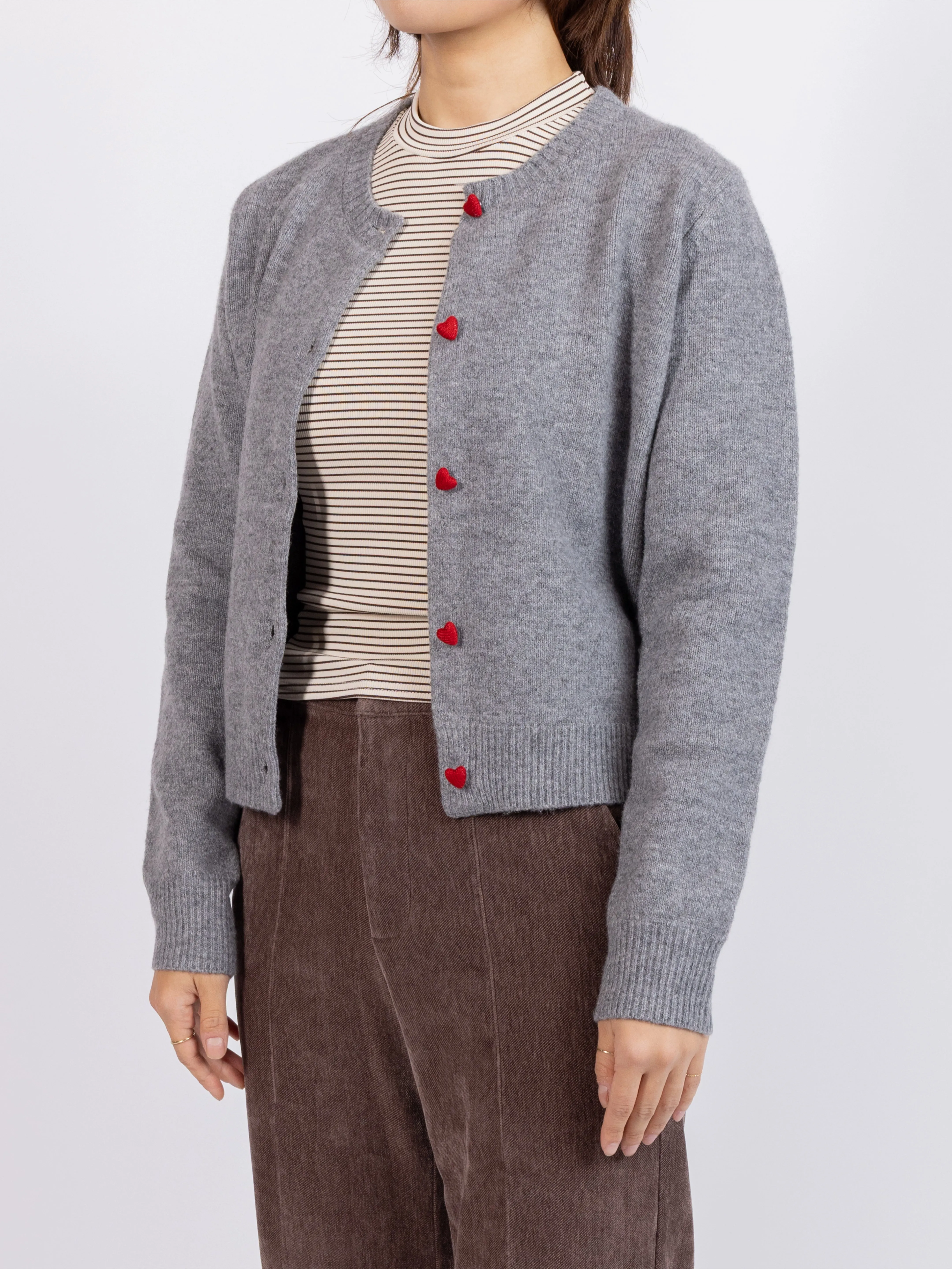 Leighton Heart Button Cardi sold by Sadie & Sage product image thumbnail 4