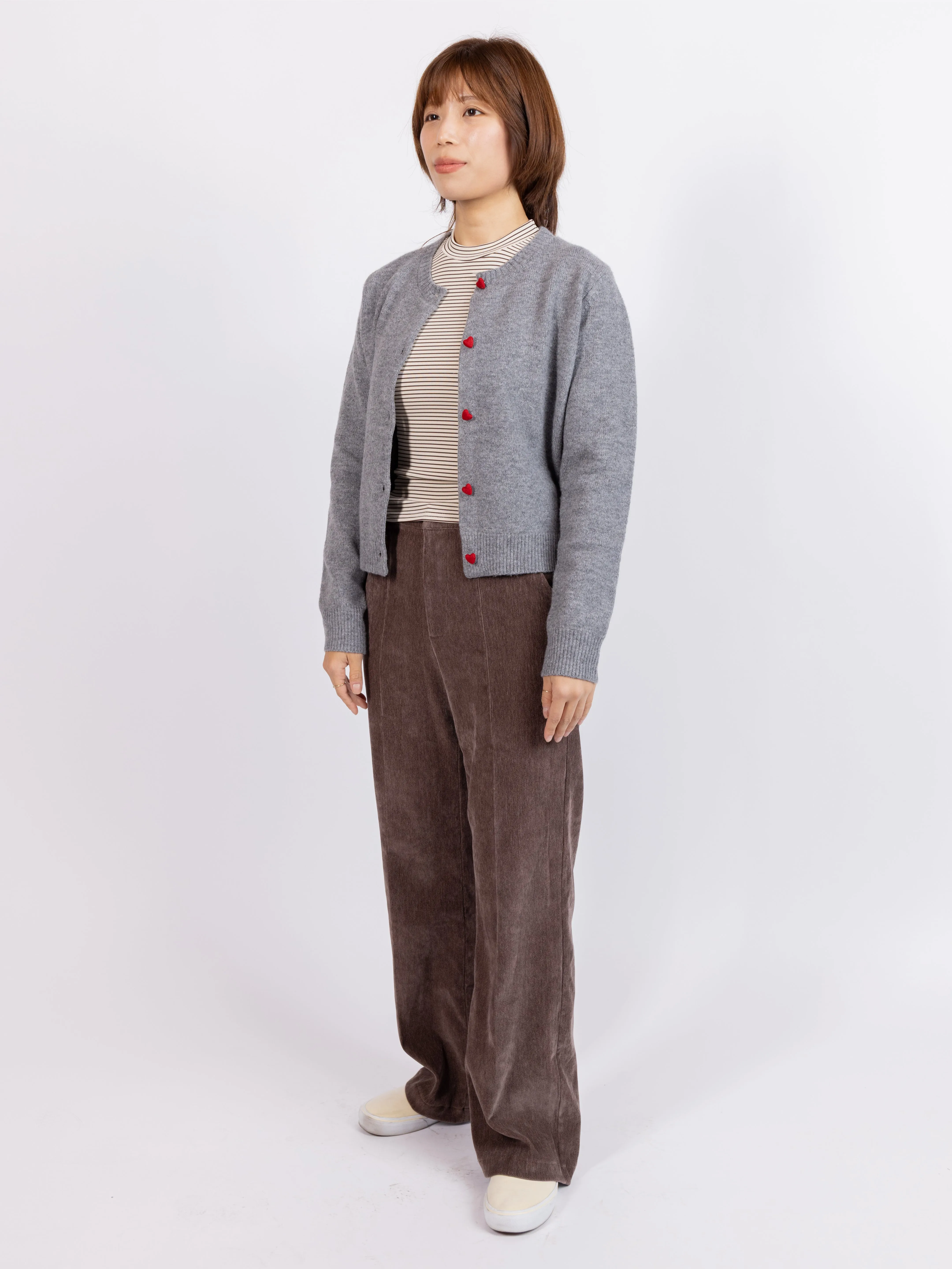 Leighton Heart Button Cardi sold by Sadie & Sage product image thumbnail 3