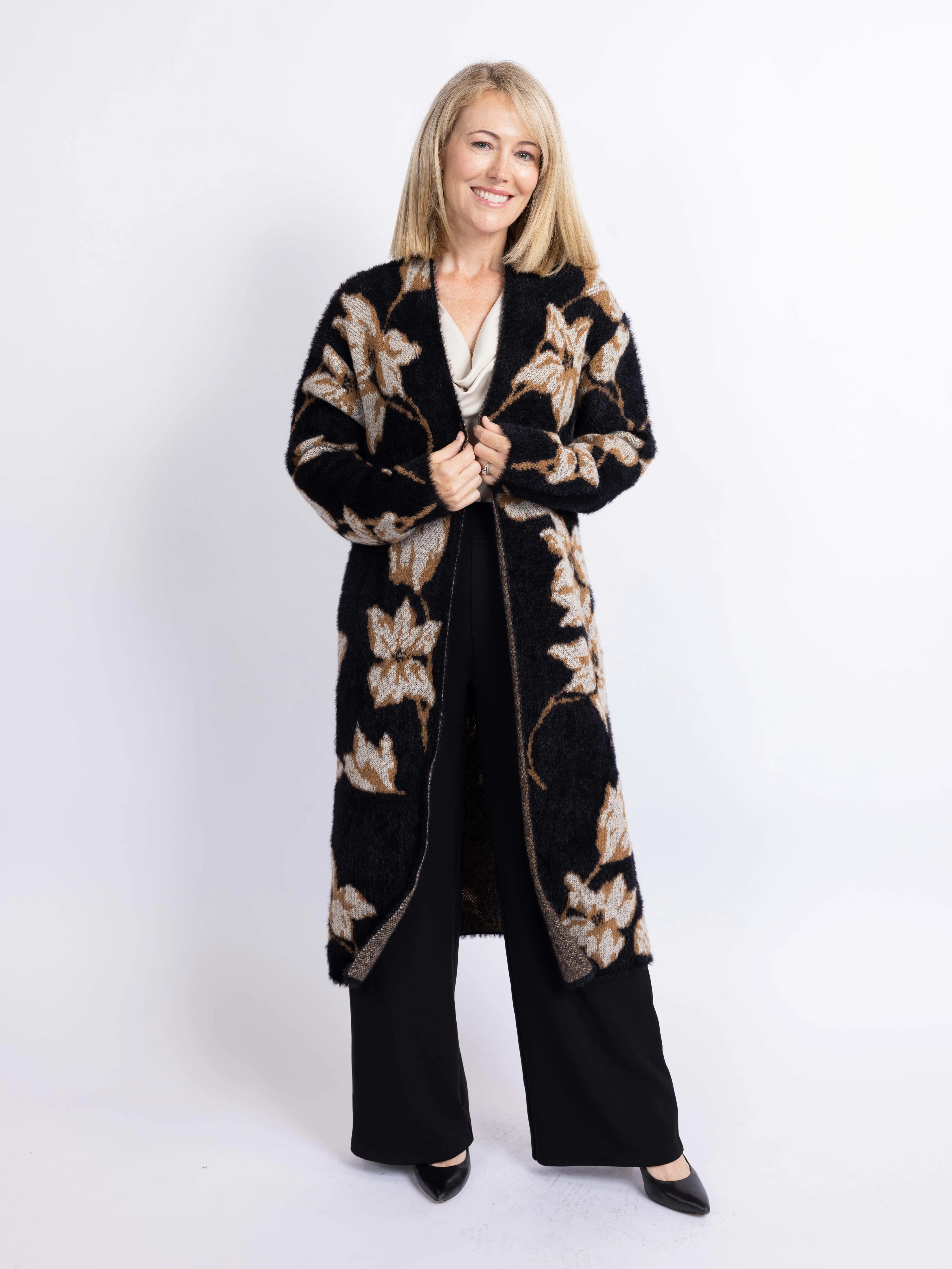Emory Floral Duster Cardi sold by Sadie & Sage