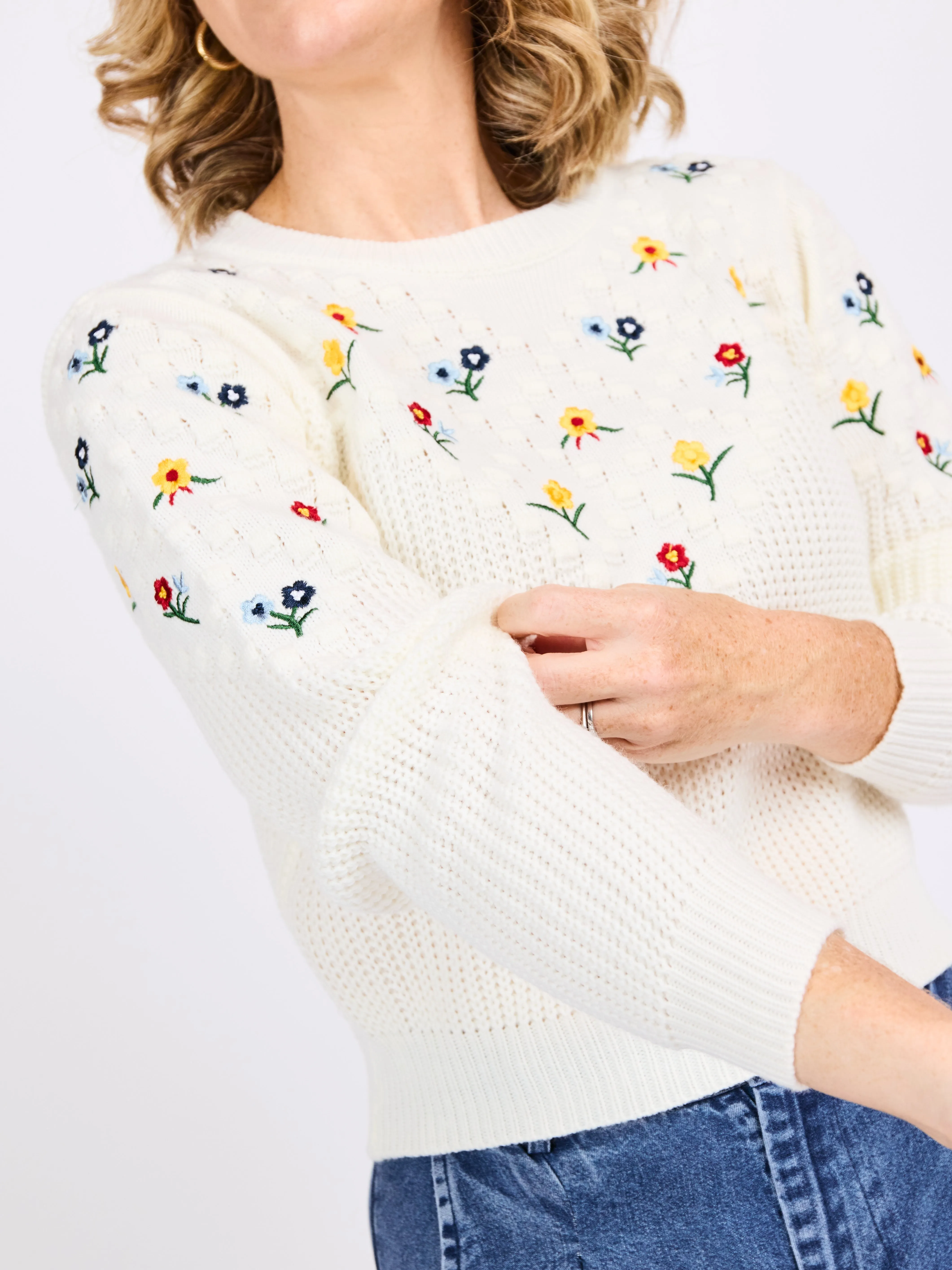 Bettie Embroidered Sweater sold by Sadie & Sage product image thumbnail 4