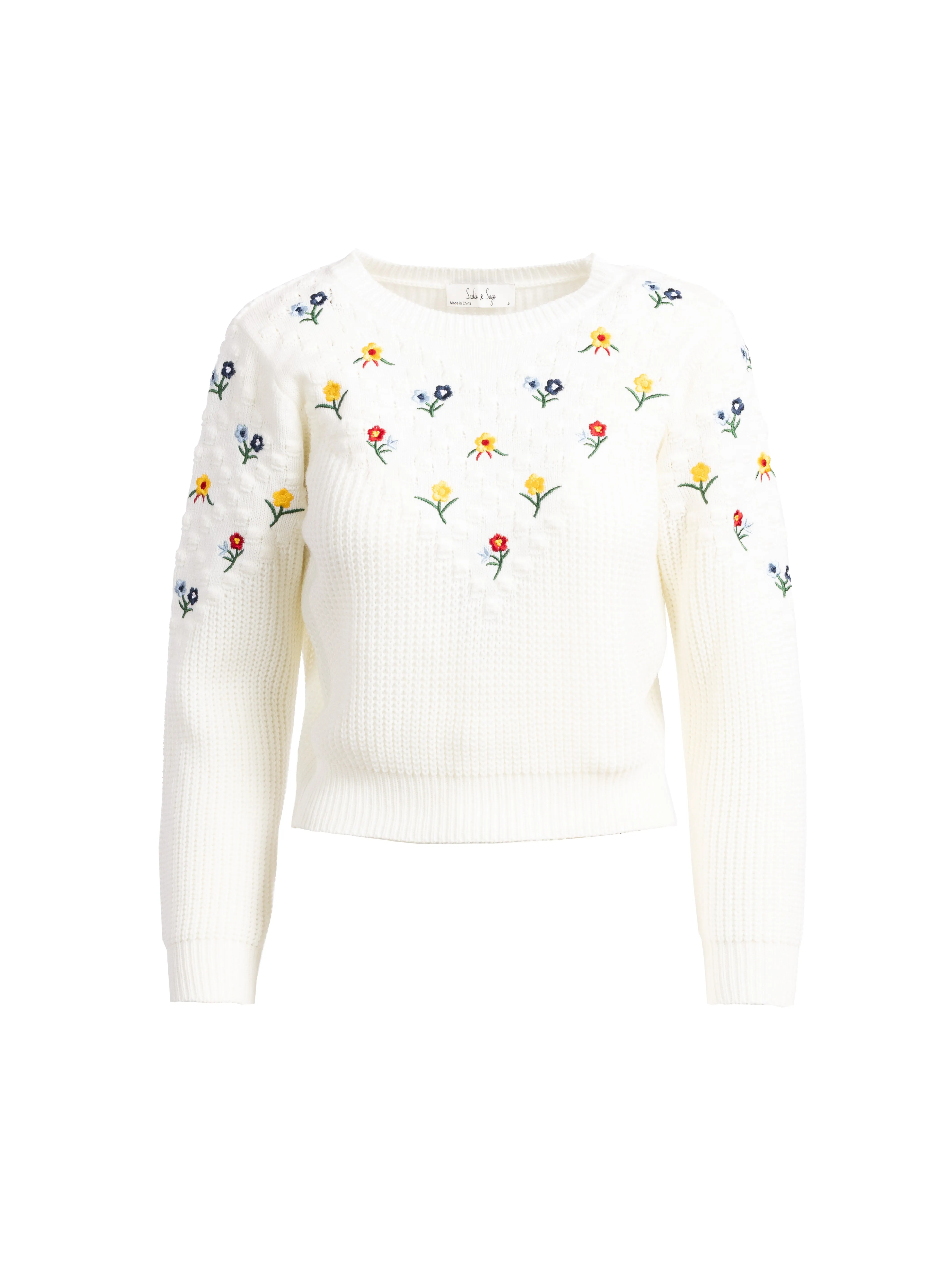 Bettie Embroidered Sweater sold by Sadie & Sage