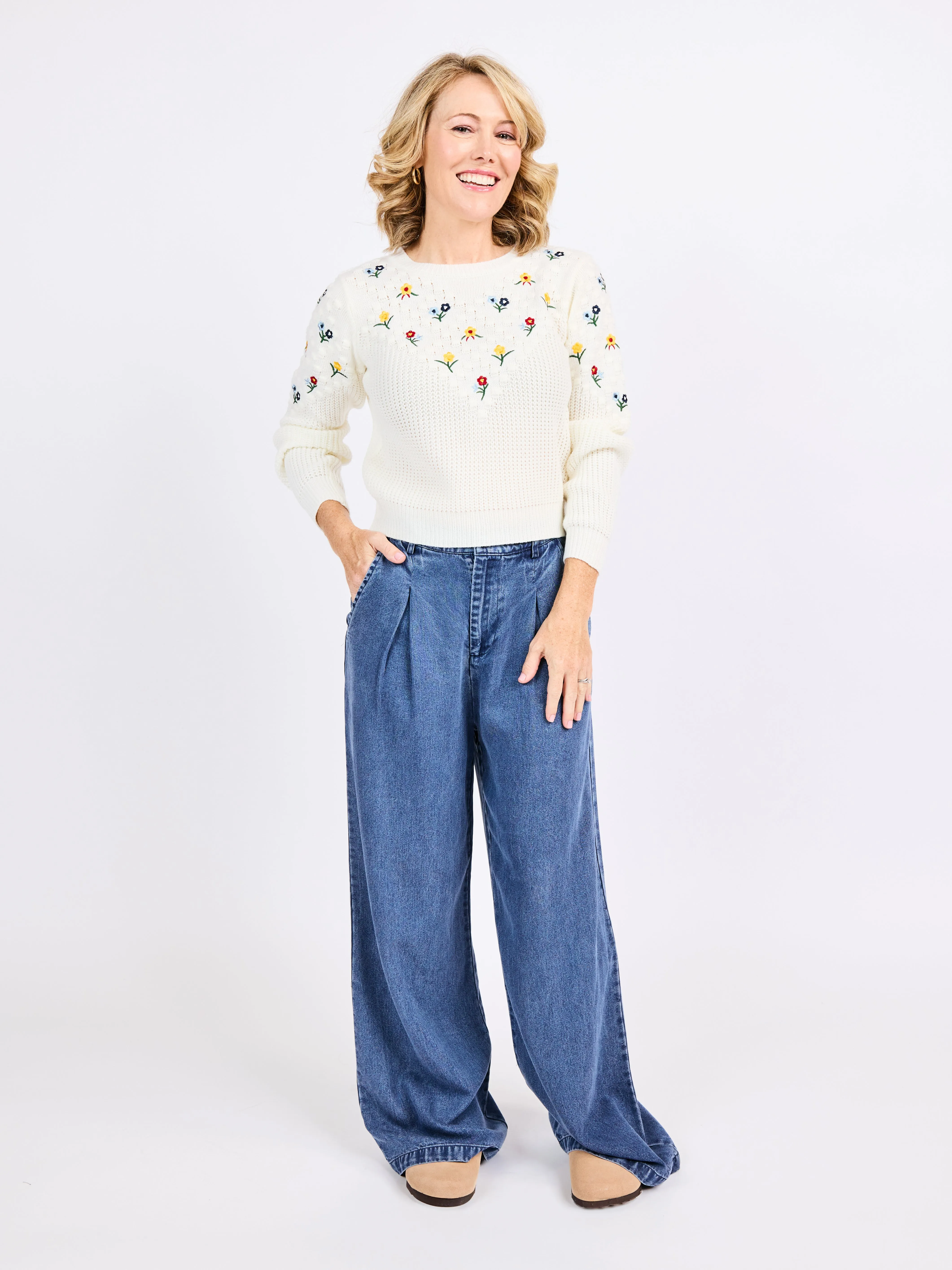 Bettie Embroidered Sweater sold by Sadie & Sage product image thumbnail 3