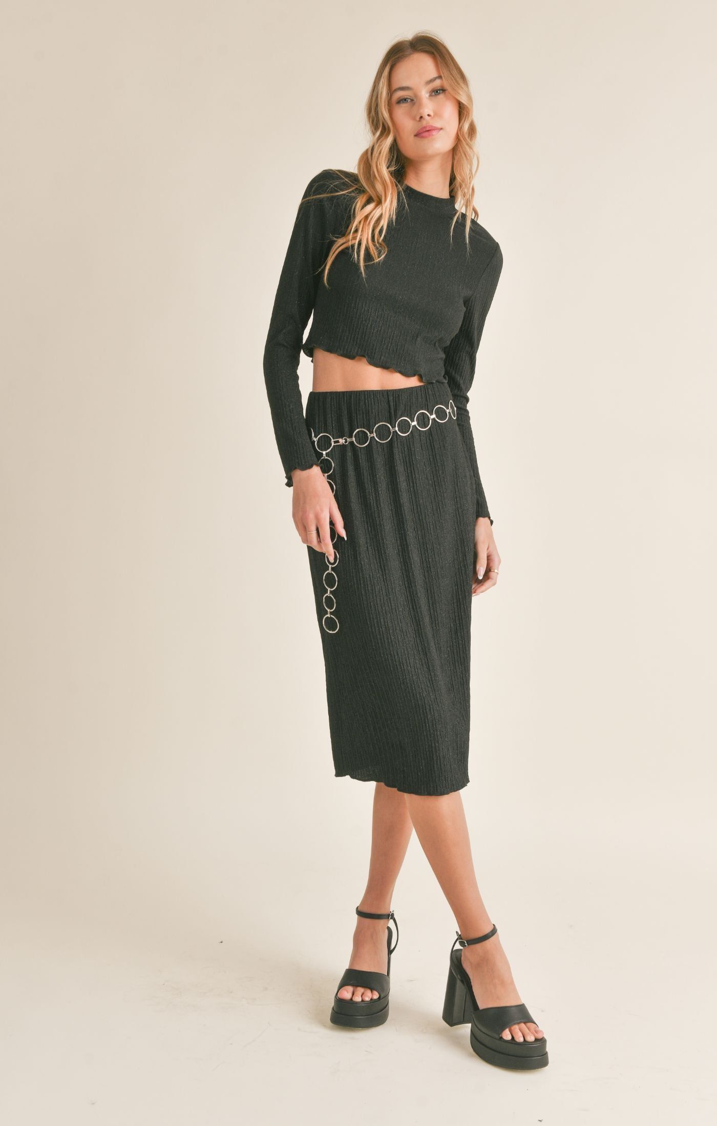 Nelly Midi Skirt sold by Sadie & Sage product image thumbnail 3
