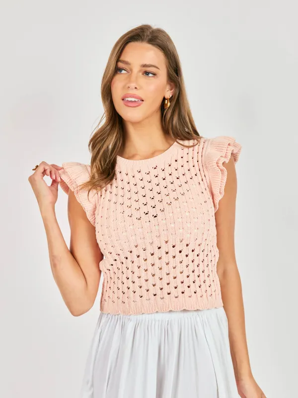 Miren Open Knit Sweater made by Sadie & Sage