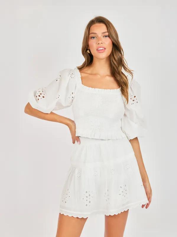 Bloomfield Smocked Top made by Sadie & Sage