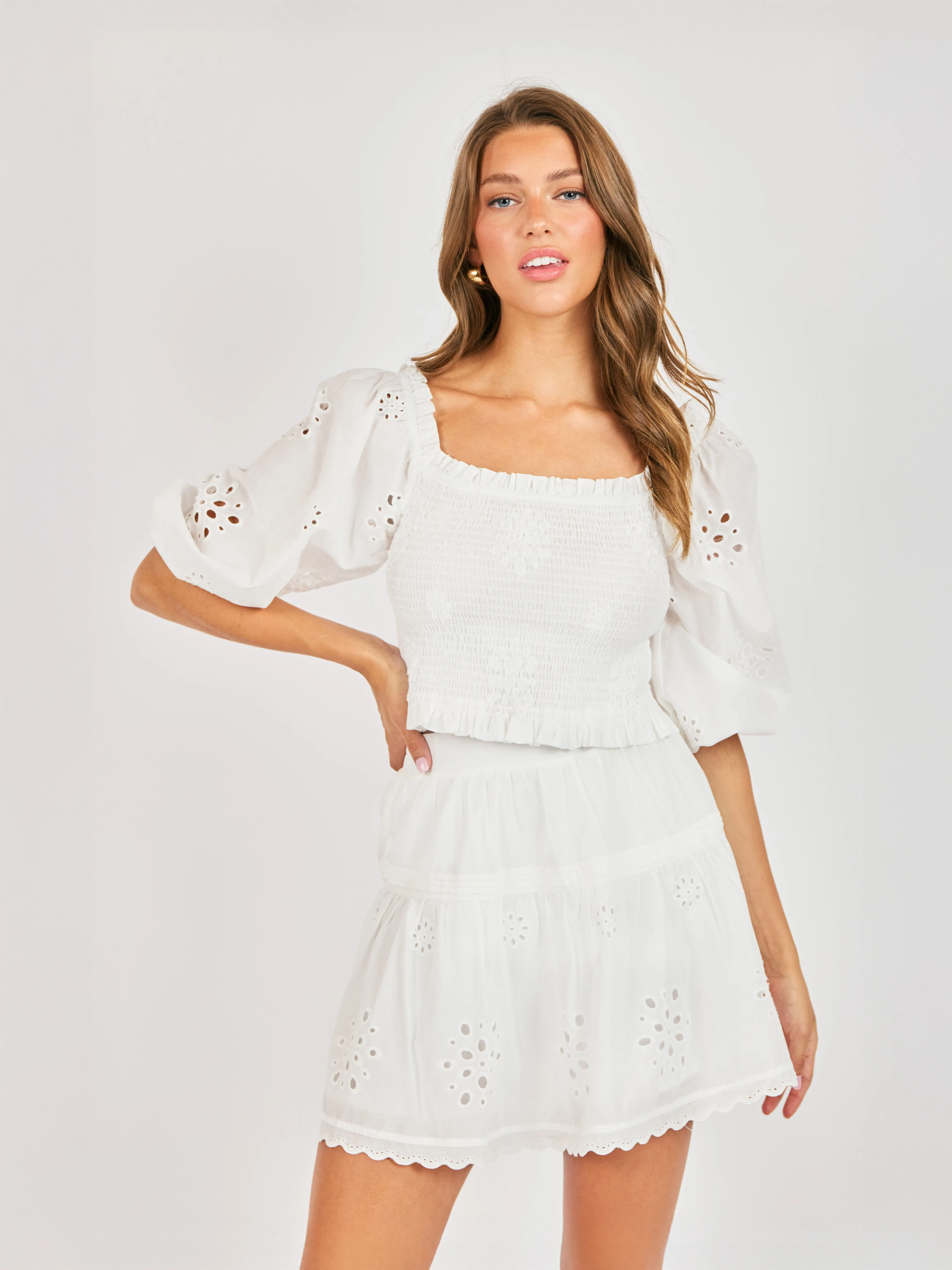 Bloomfield Smocked Top sold by Sadie & Sage