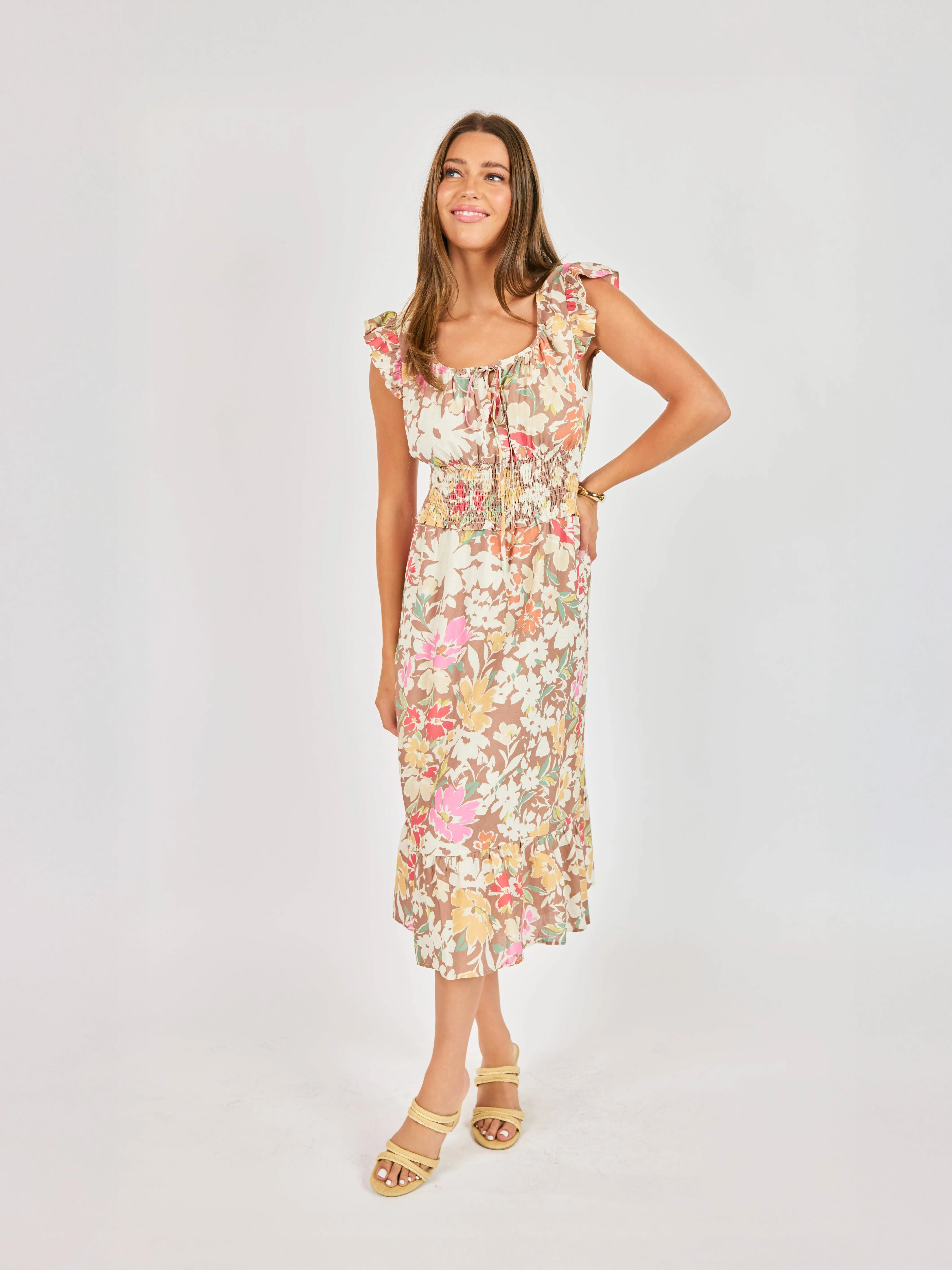Floral Dunes Midi Dress sold by Sadie & Sage