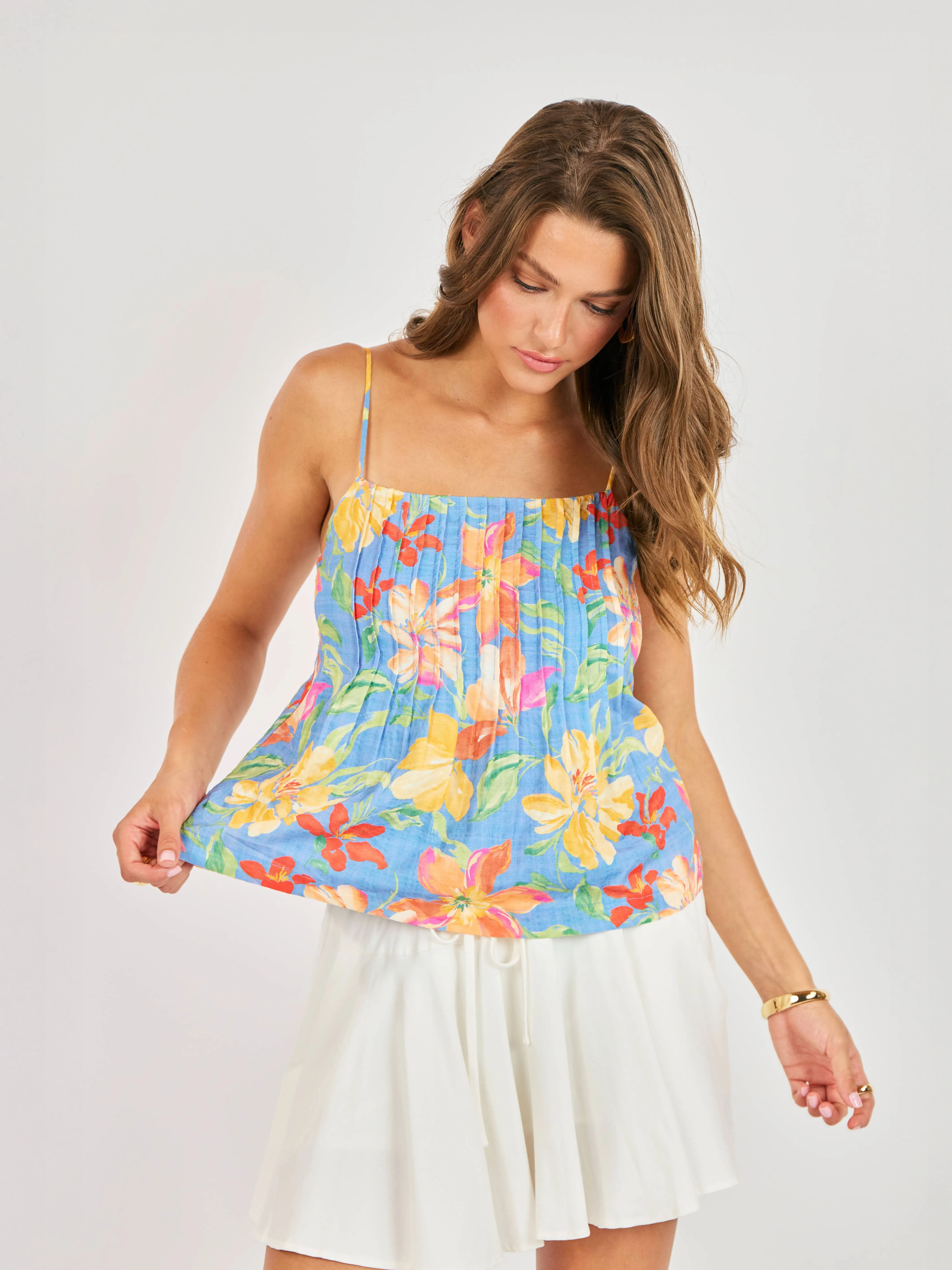Beach Cowgirl Pleated Cami sold by Sadie & Sage product image thumbnail 4