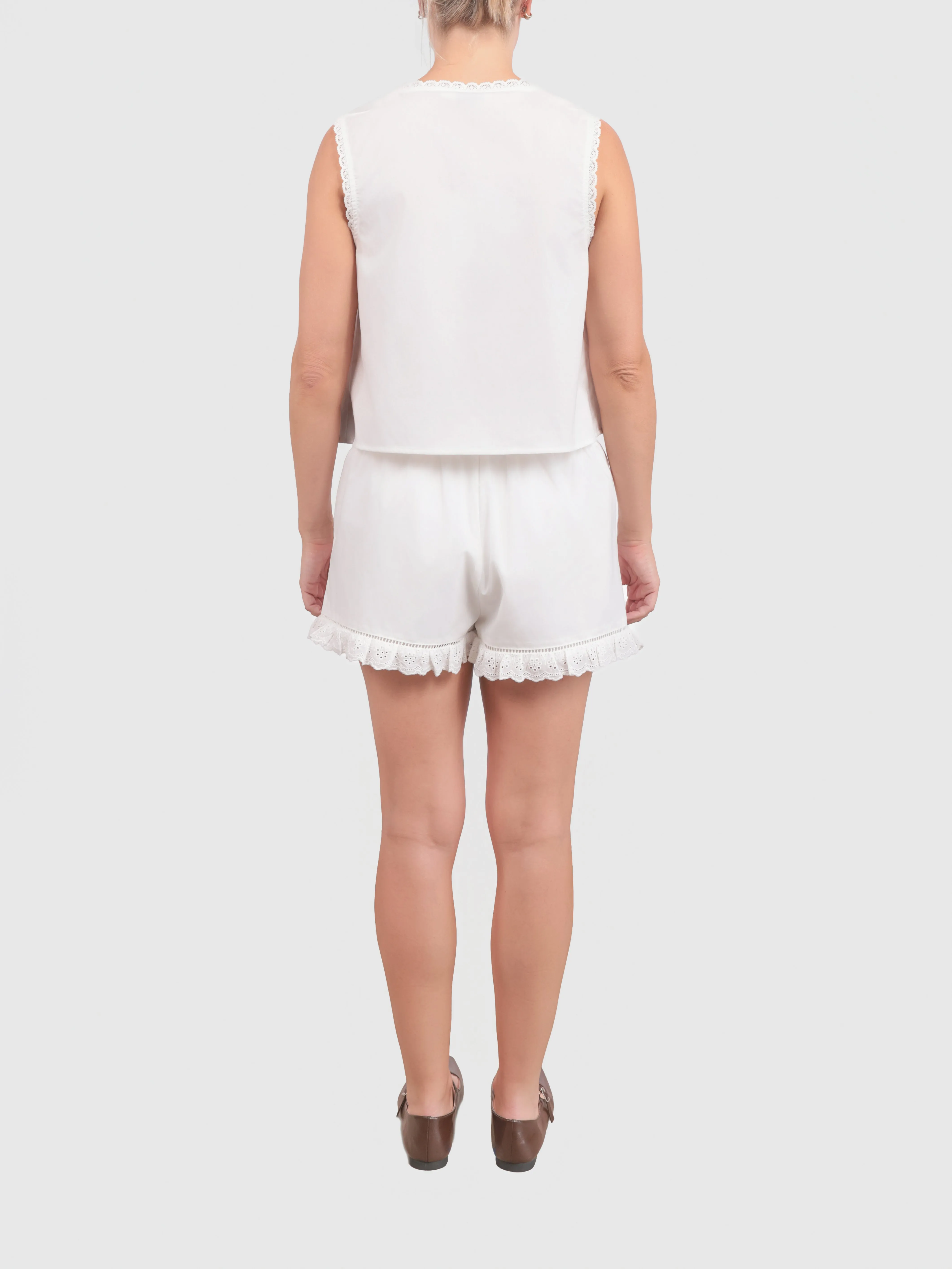 Lowtide Eyelet Trim Shorts sold by Sadie & Sage product image thumbnail 5