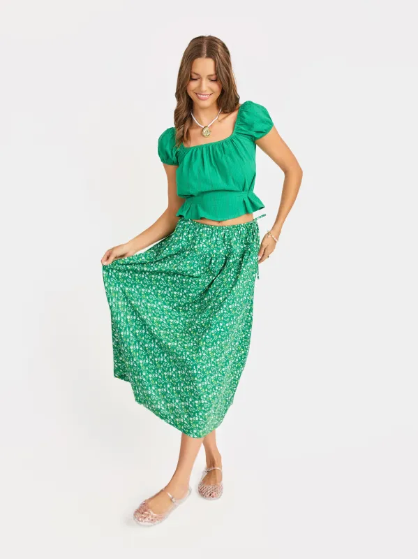 Sun Escape Midi Skirt made by Sadie & Sage