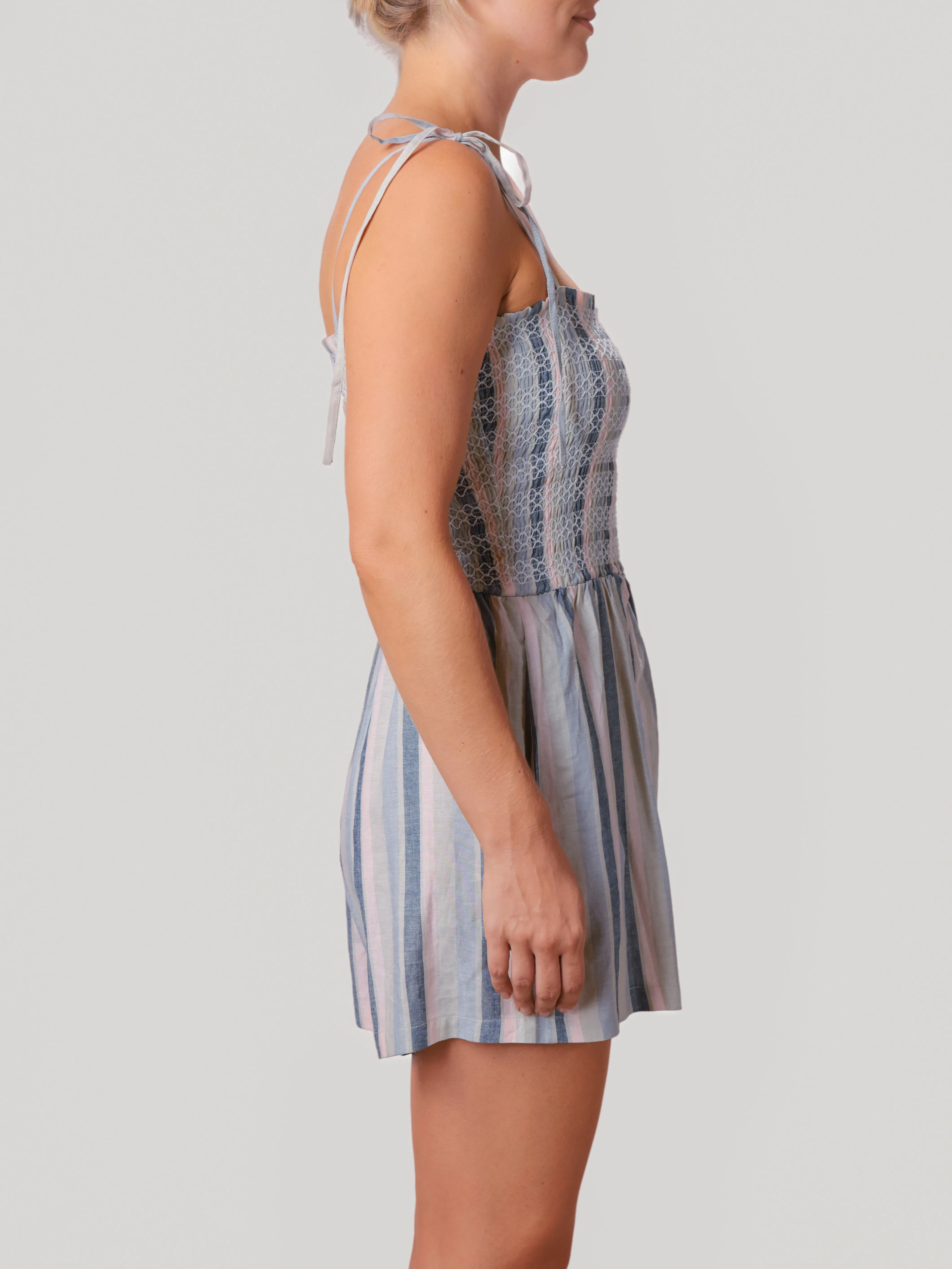 Sweetgrass Stripe Romper sold by Sadie & Sage product image thumbnail 4