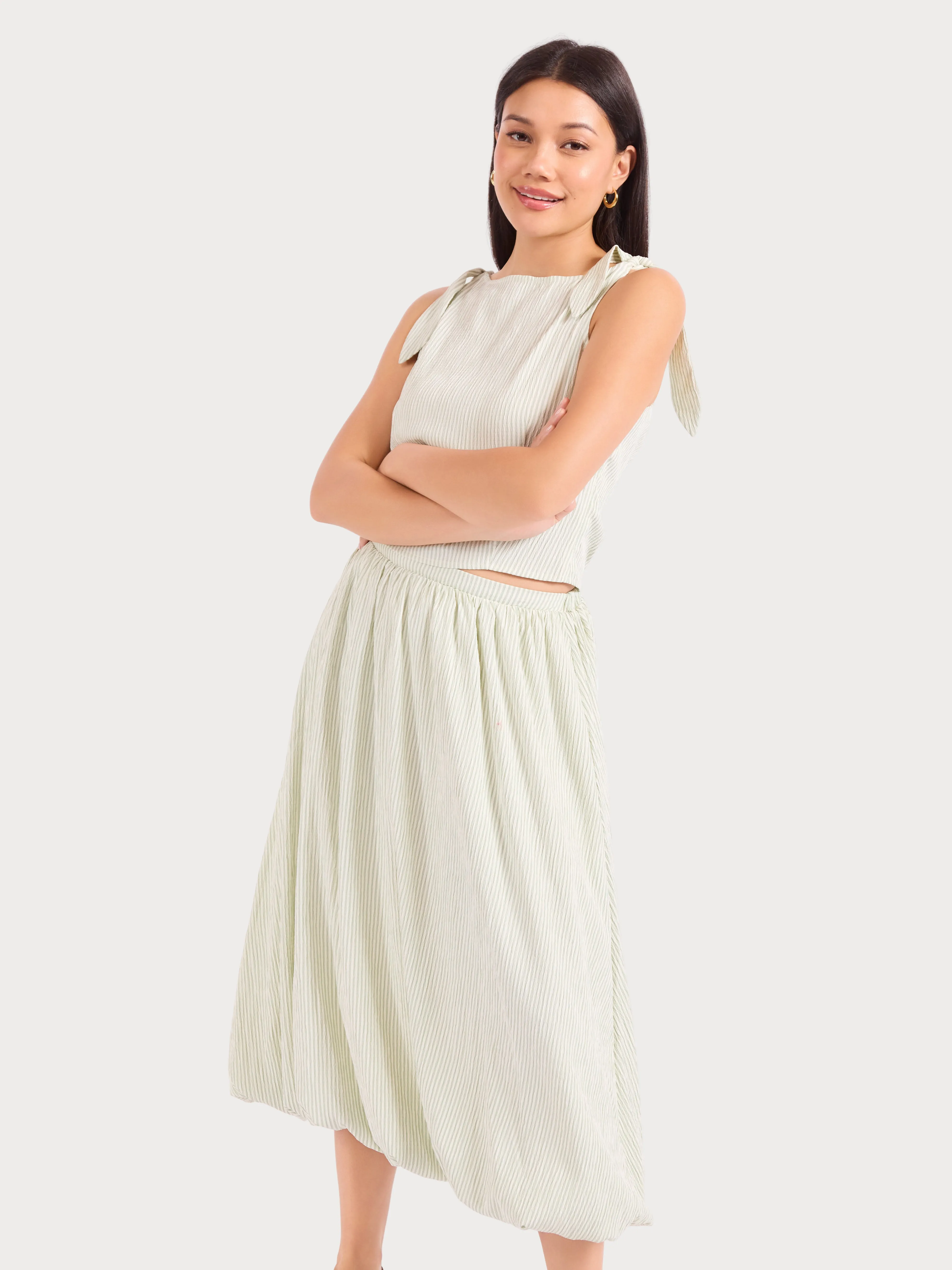 See Me Stripe Pleated Top sold by Sadie & Sage product image thumbnail 5