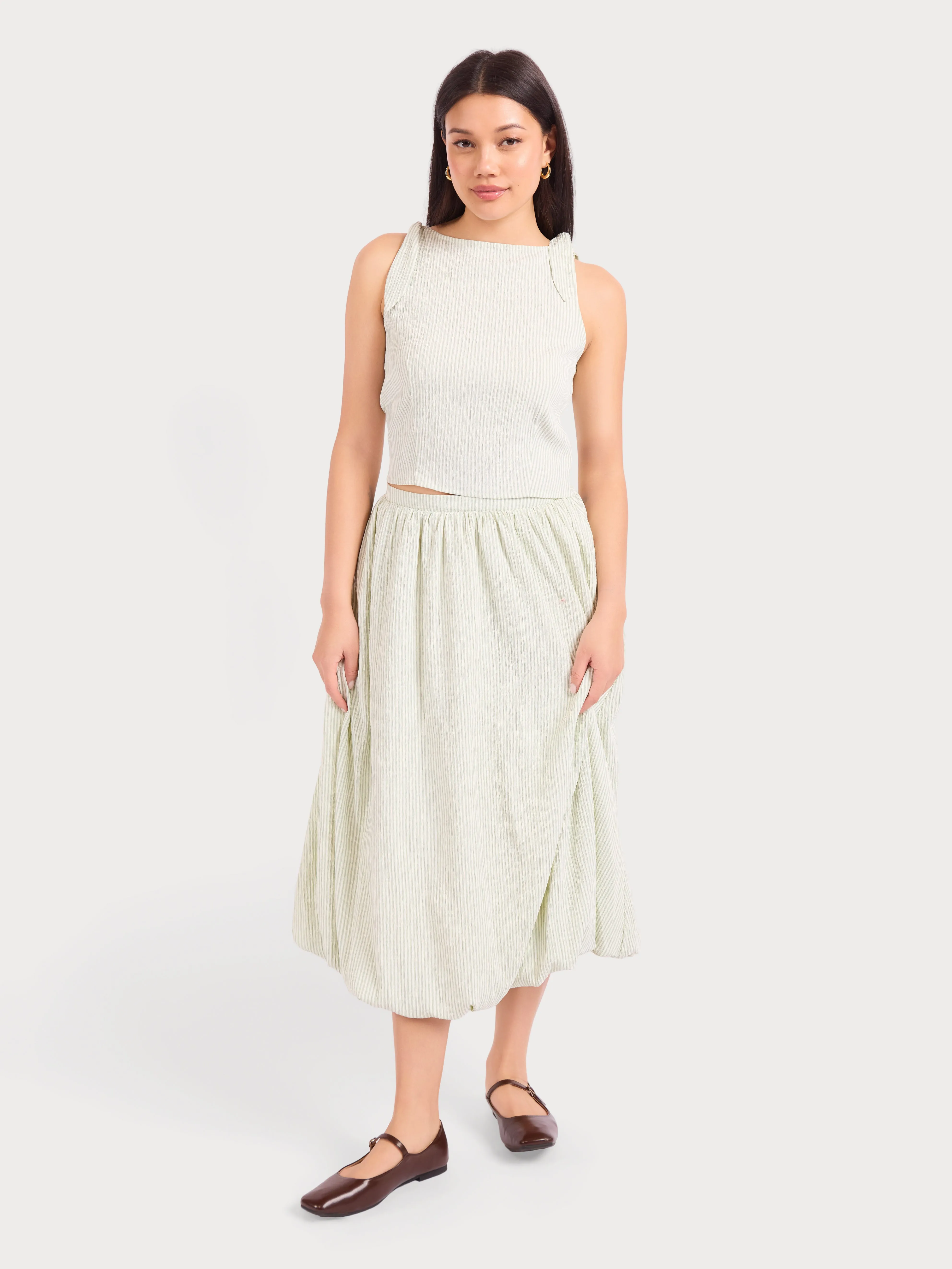 See Me Stripe Pleated Top sold by Sadie & Sage product image thumbnail 3