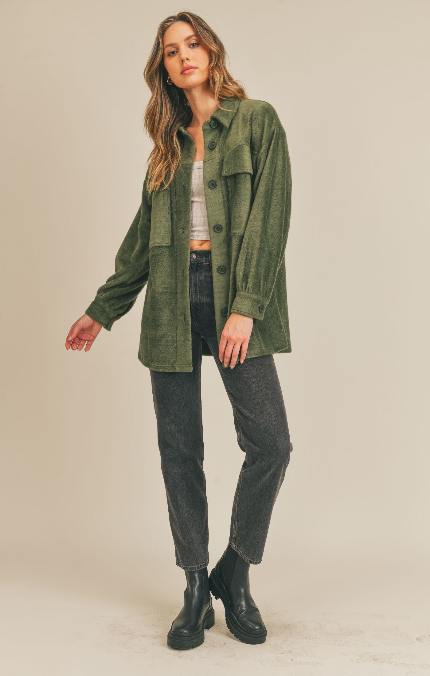 Ivy Sole Shacket sold by Sadie & Sage product image thumbnail 2