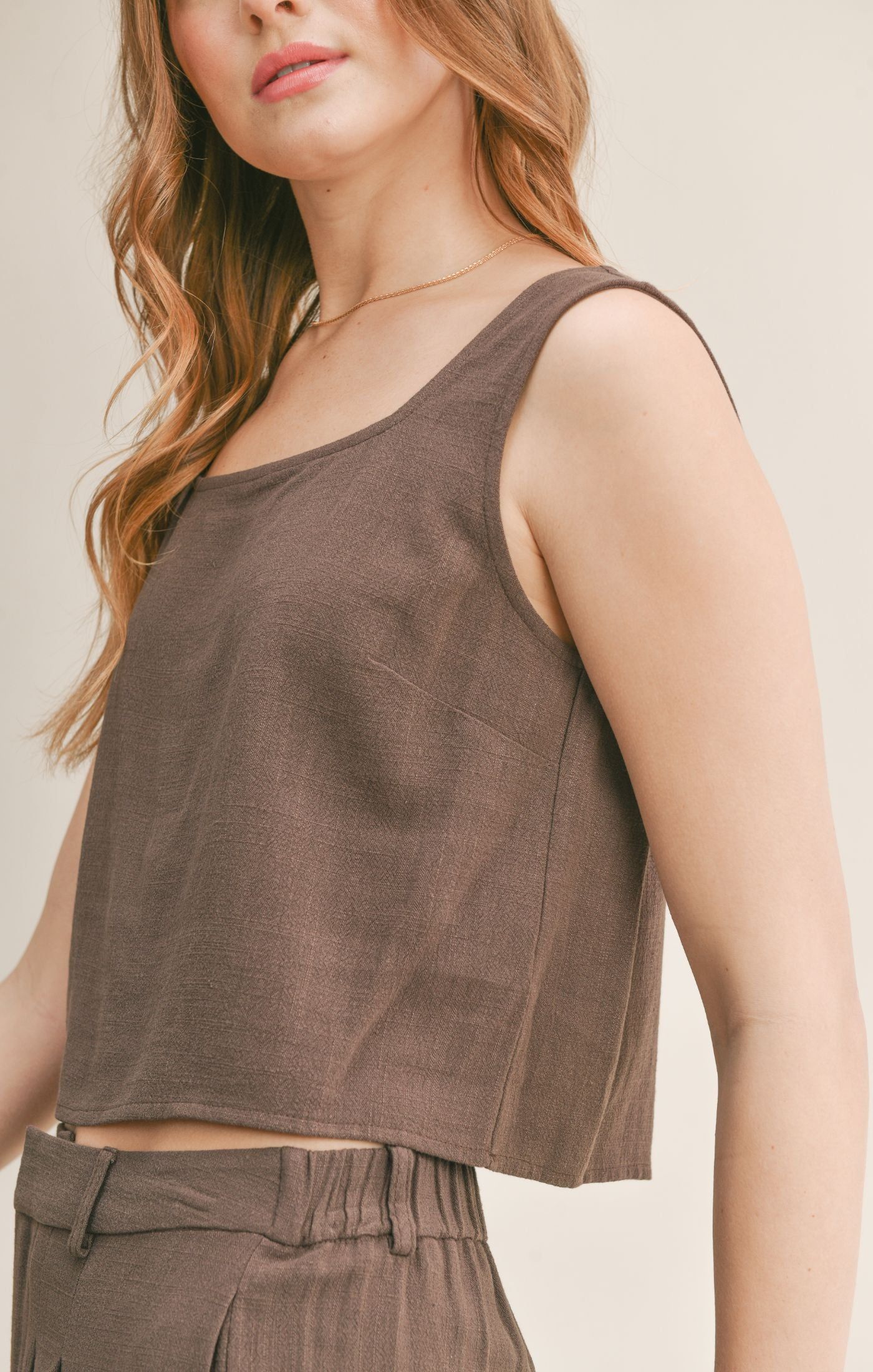 Roadtrip Linen Tank sold by Sadie & Sage product image thumbnail 3