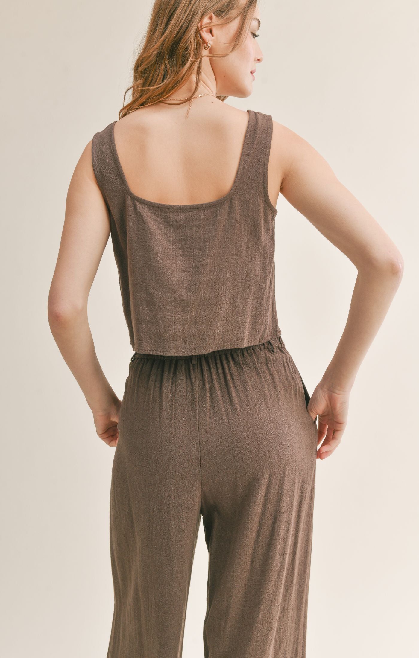 Roadtrip Linen Tank sold by Sadie & Sage product image thumbnail 4