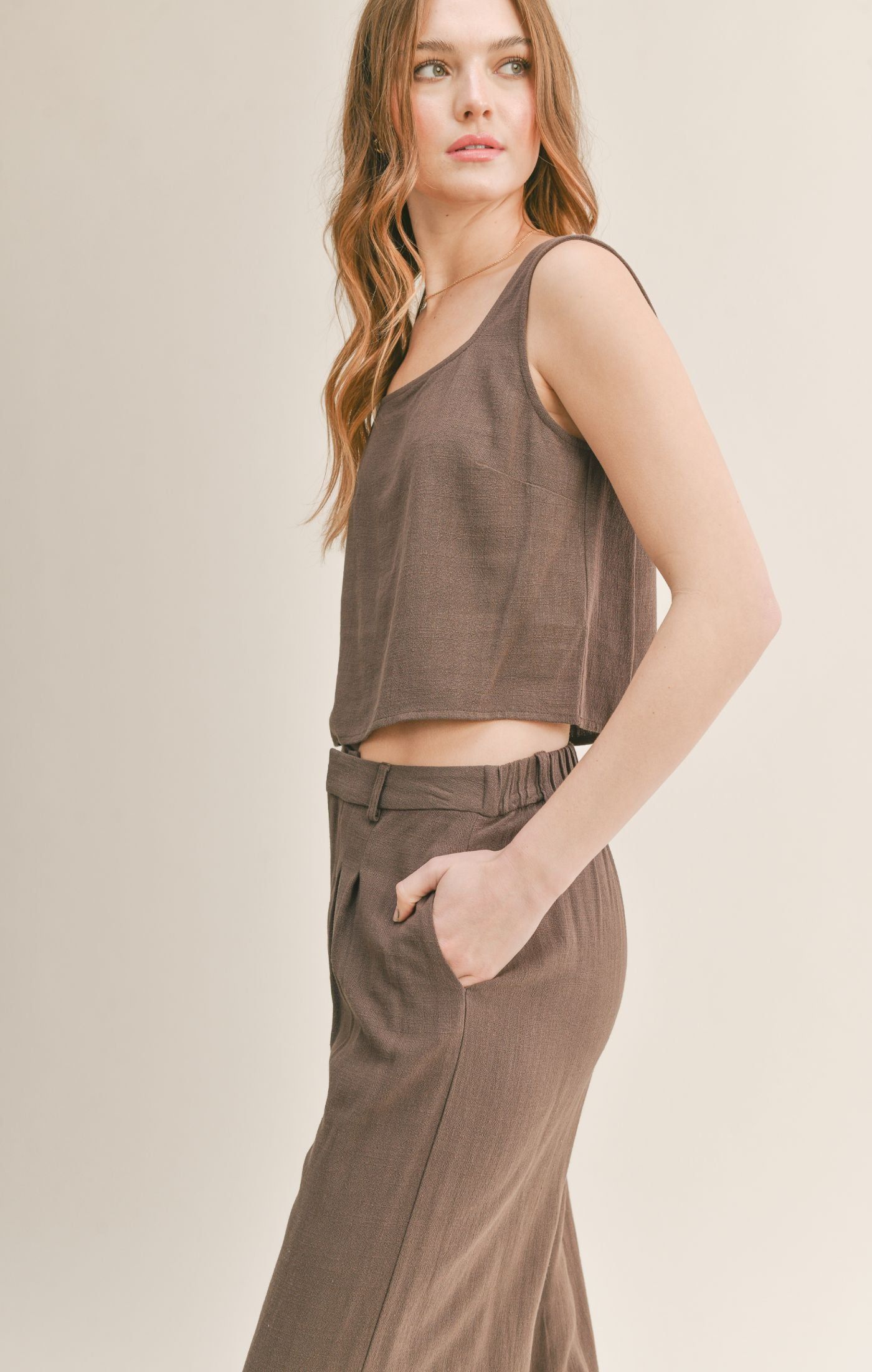 Roadtrip Linen Tank sold by Sadie & Sage product image thumbnail 2