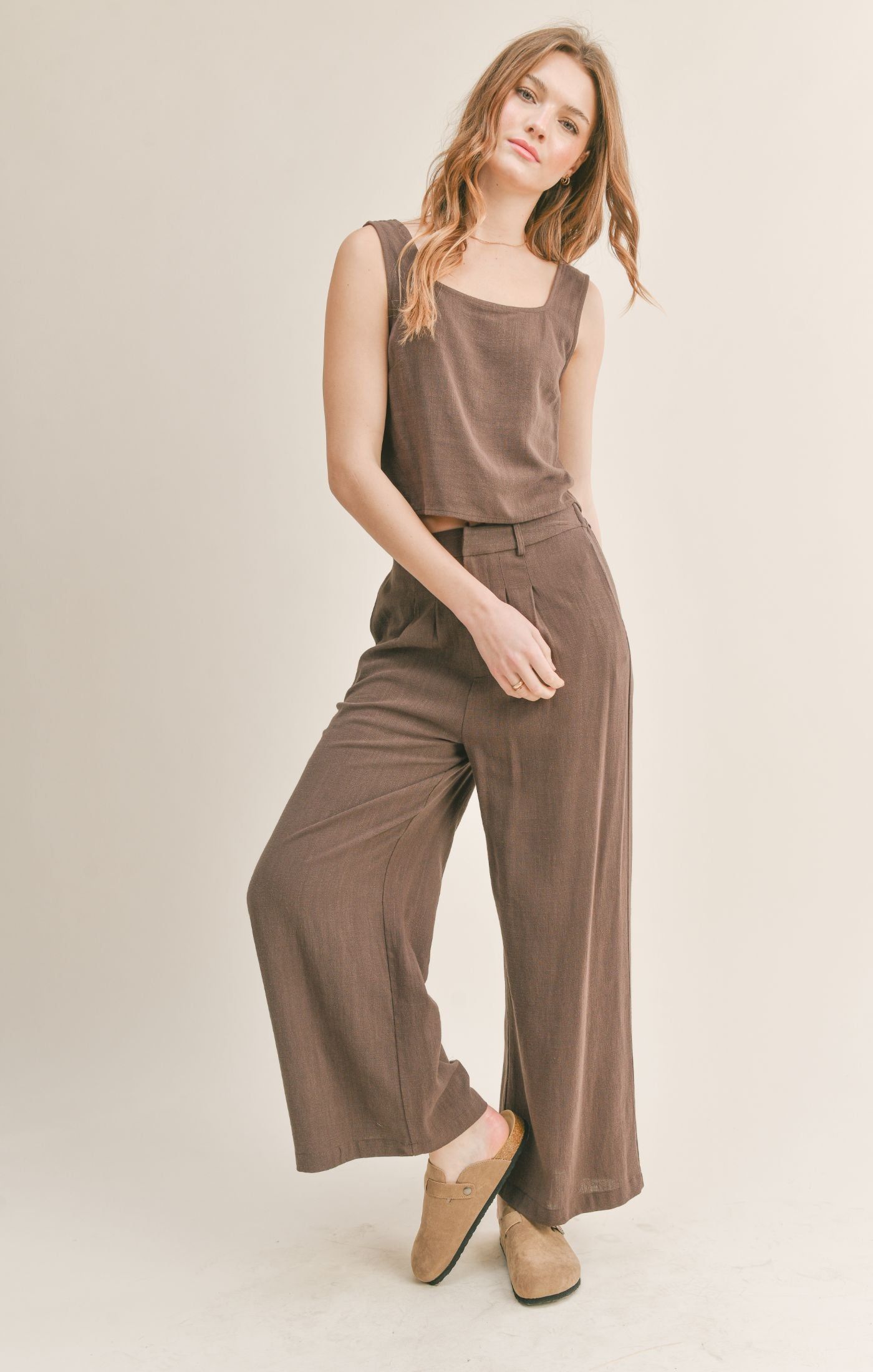 Roadtrip Linen Tank sold by Sadie & Sage