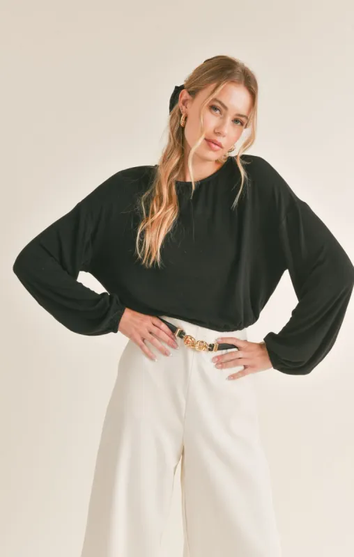 Look Up Long Sleve Knit Top sold by Sadie & Sage