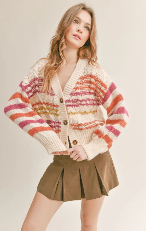Ruby Striped Cardigan sold by Sadie & Sage