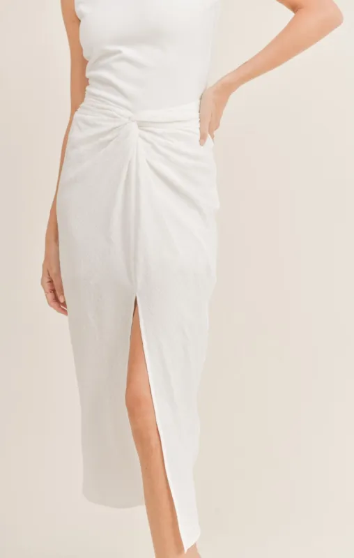 Pretty In Plumeria Knotted Skirt sold by Sadie & Sage