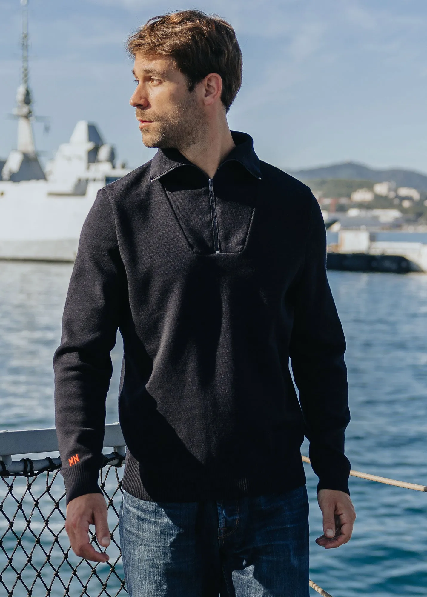 Pull Sextant x Marine nationale (NAVY) sold by Saint James