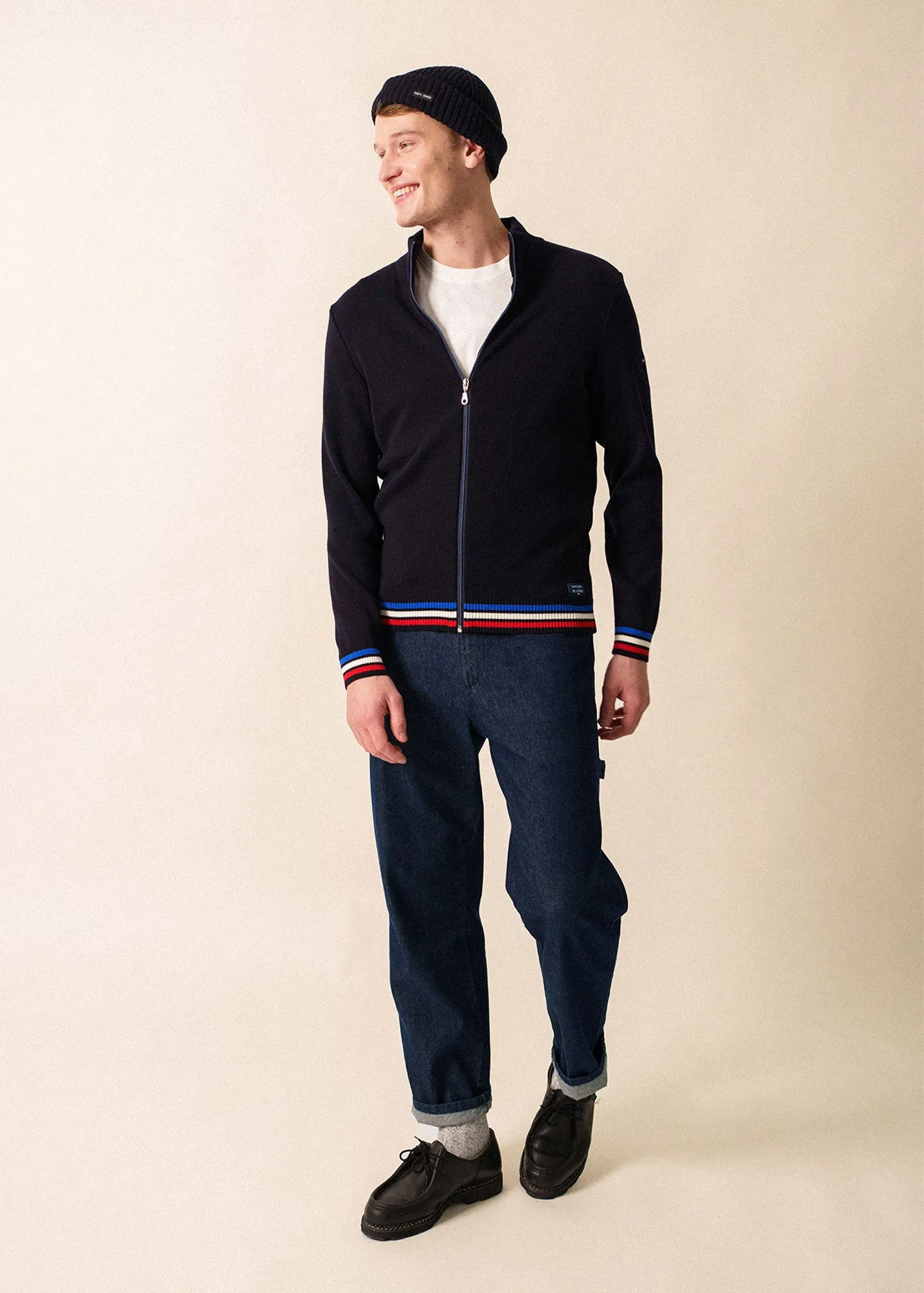 Gilet tricolore x l'Elysée (NAVY/MULTICO) sold by Saint James