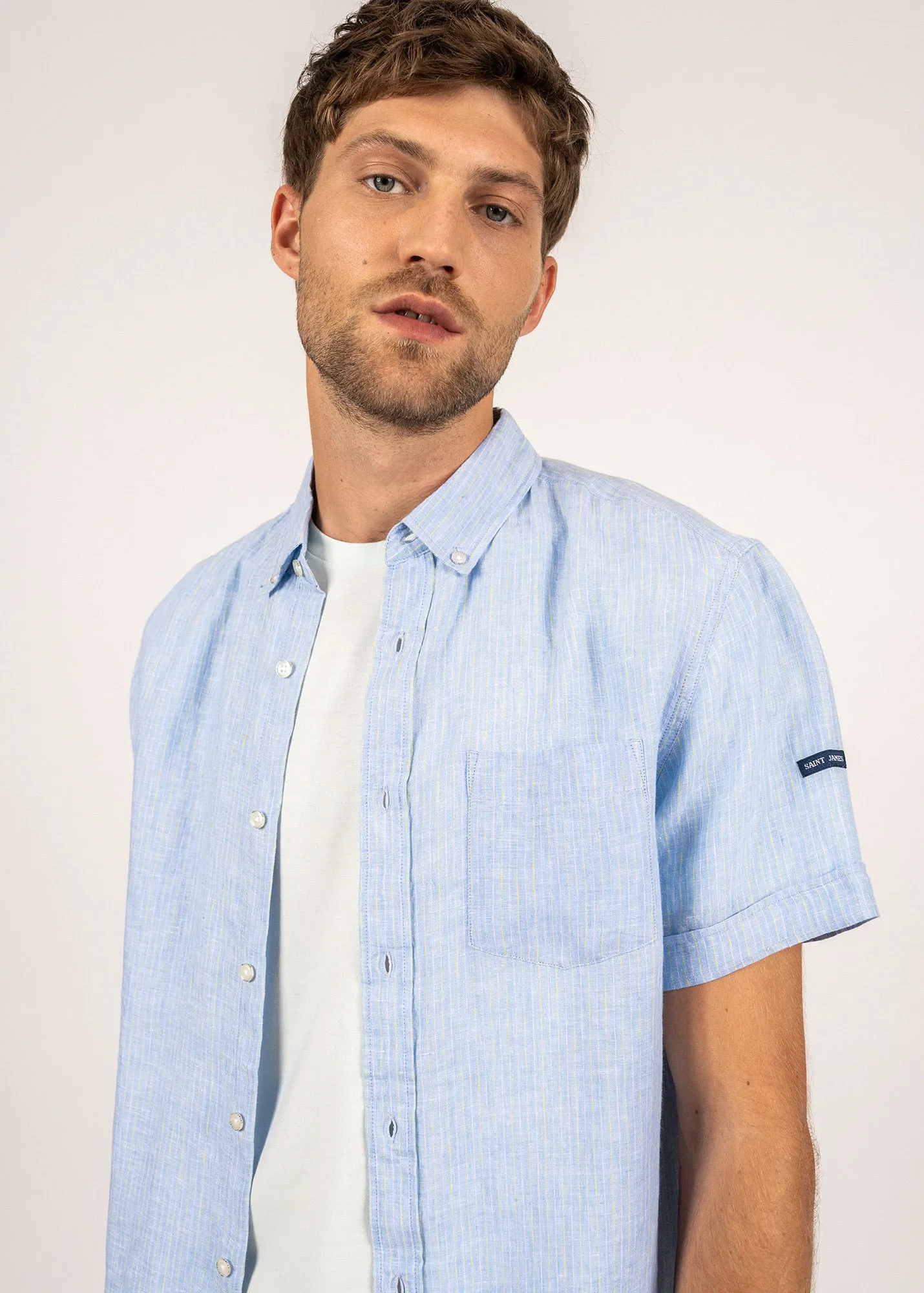 Chemise Clément (CIEL/SUN) sold by Saint James product image thumbnail 4