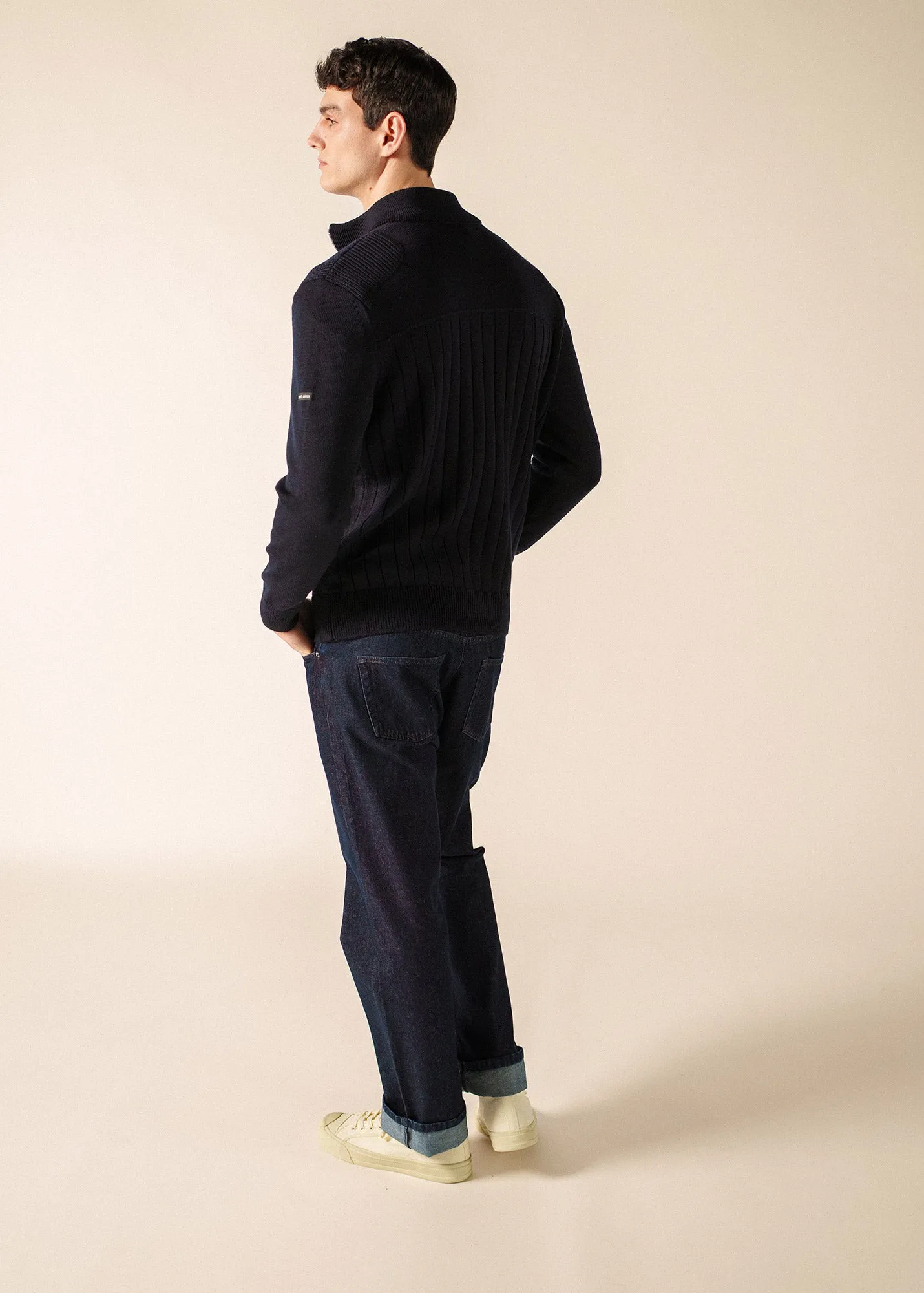 Gilet Calypso Réédit (NAVY/BLANC) sold by Saint James product image thumbnail 5