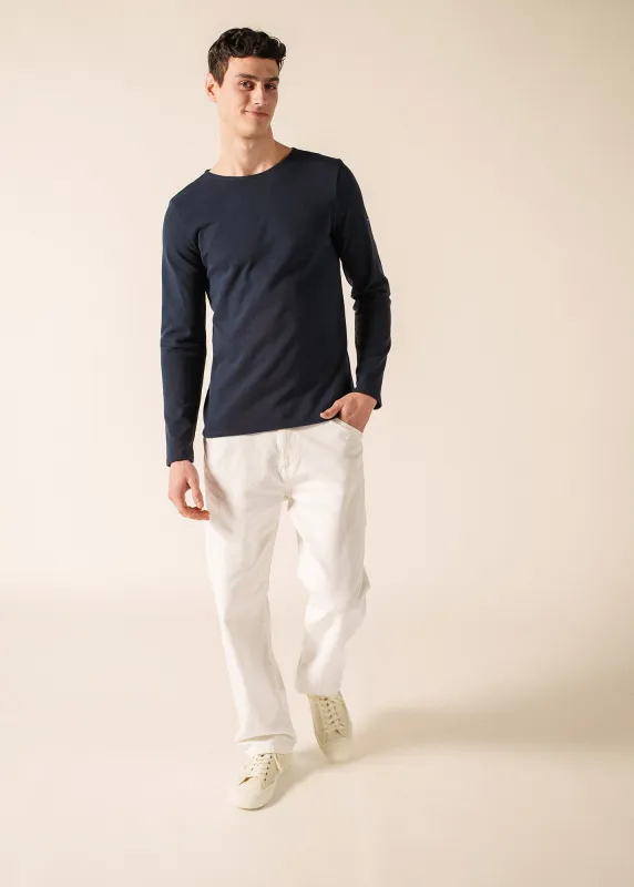 Marinière Méridien coudières (NAVY/ECRU/NAVY) made by Saint James