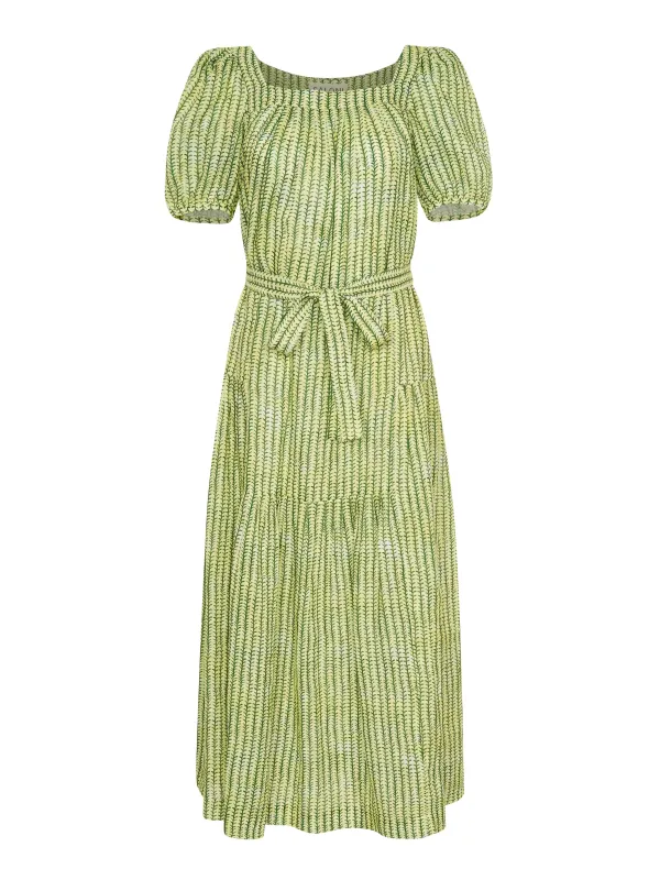 Yashi Dress in Stem Lemon sold by SALONI