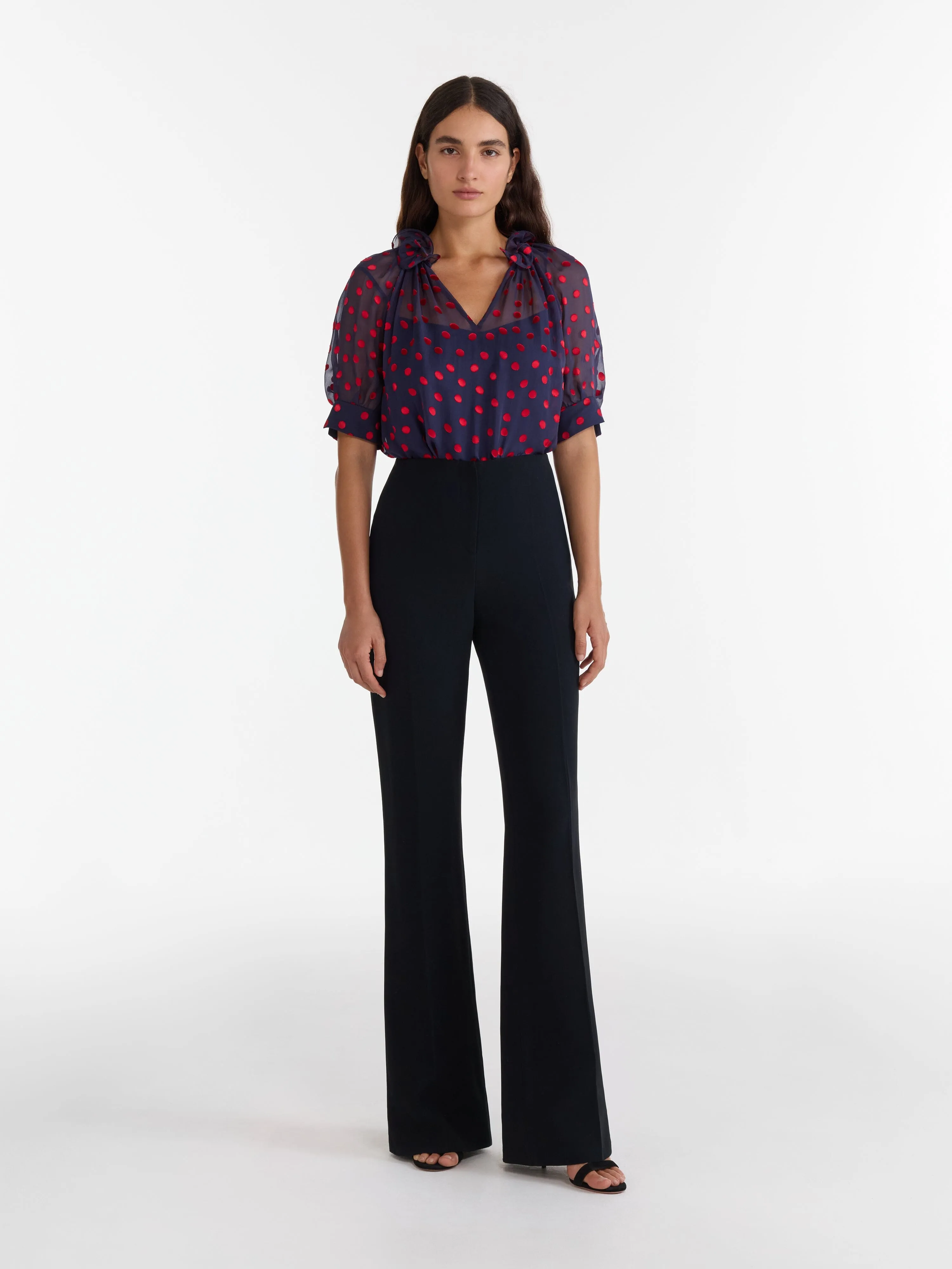 Josie Top in Navy Bright Rouge sold by SALONI product image thumbnail 2