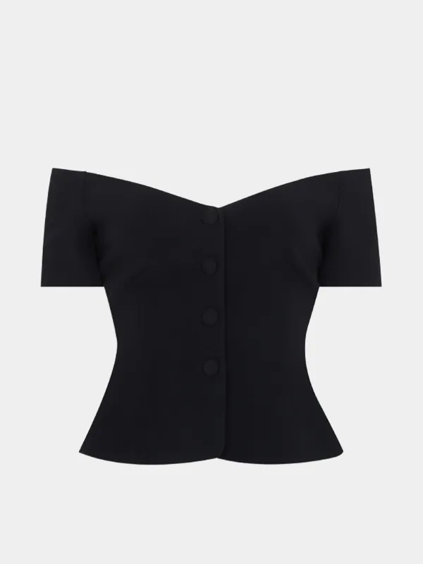 Clementine Top in Black sold by SALONI