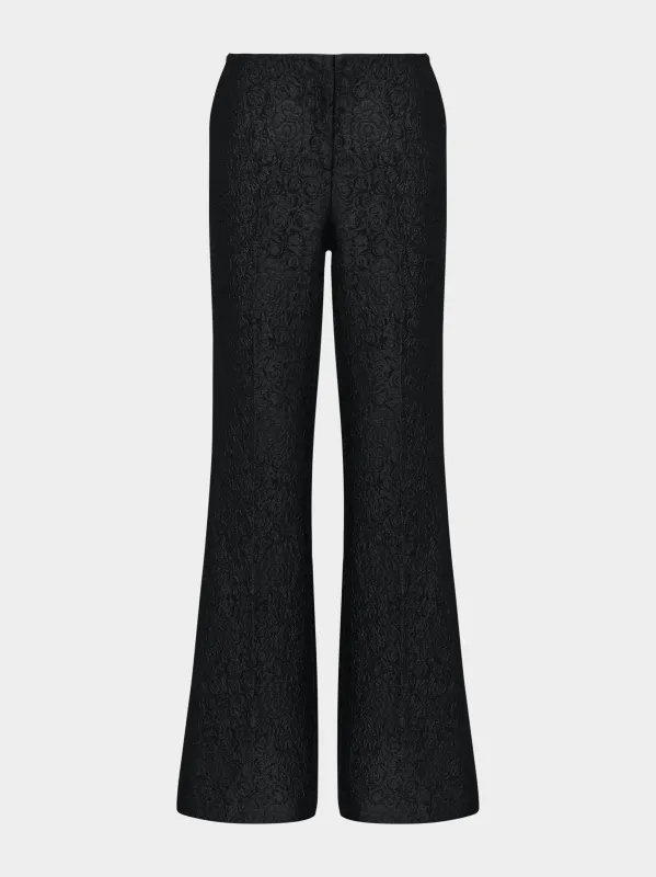 Flute B Trousers in Noir Rose sold by SALONI