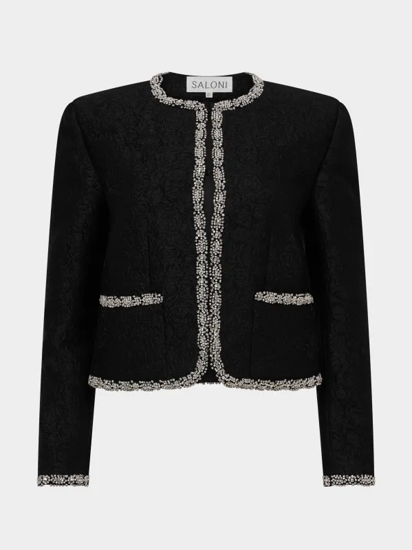 Luma Jacket in Noir Rose Crystal made by SALONI