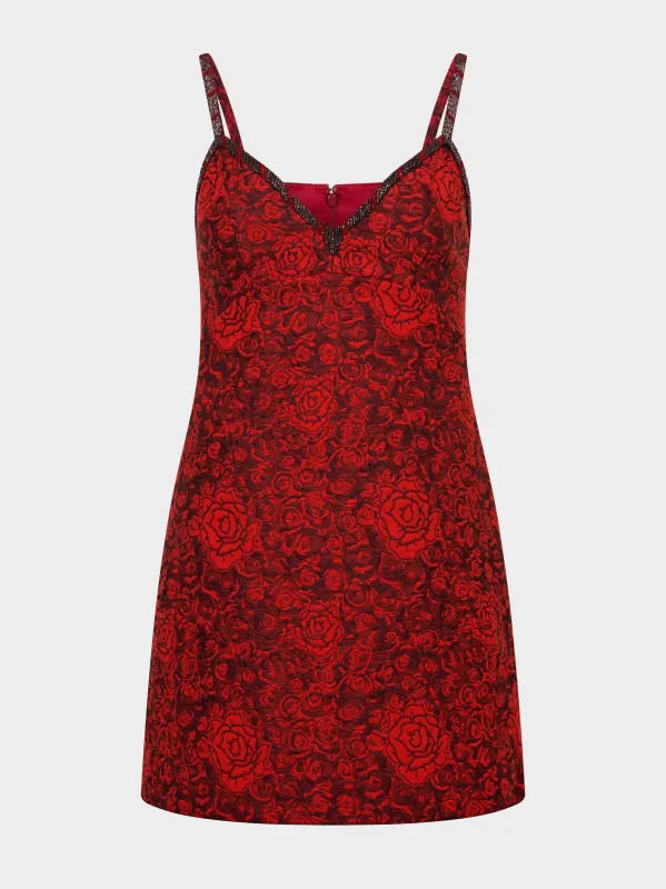 Boa B Dress in Scarlet Rose sold by SALONI