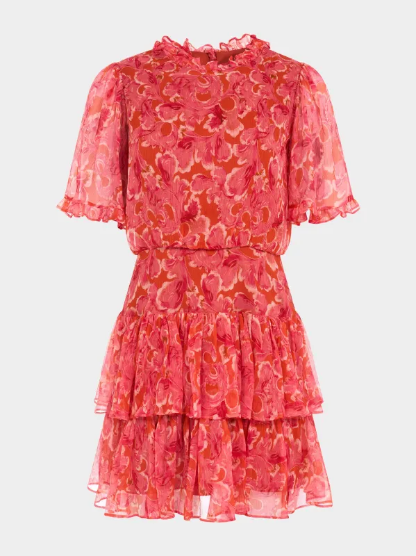 Ava D Dress Traceri Rouge made by SALONI