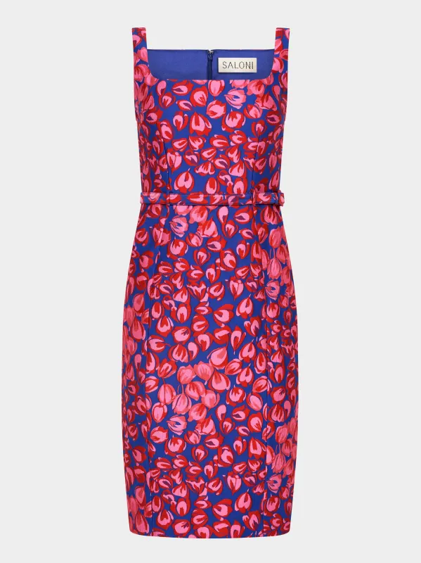 Bora Dress in Azure Flamingo made by SALONI