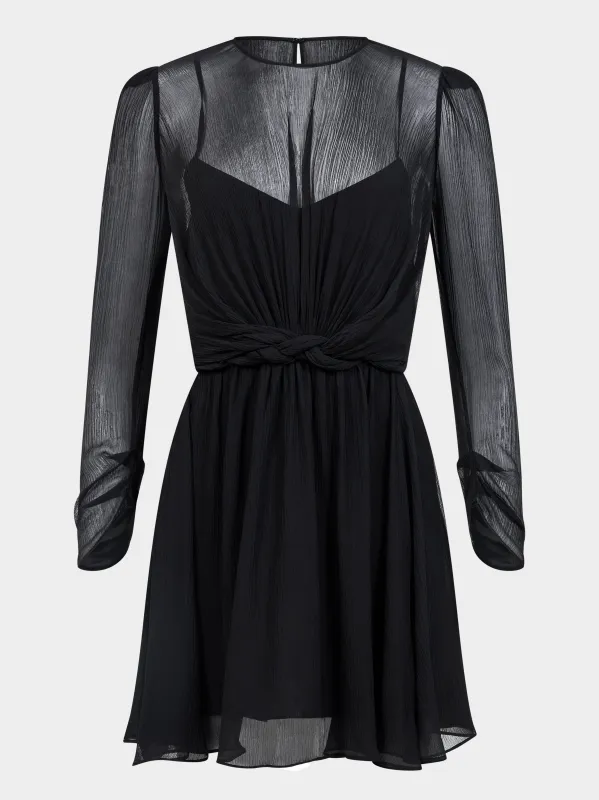 Blythe B Mini Dress in Black sold by SALONI