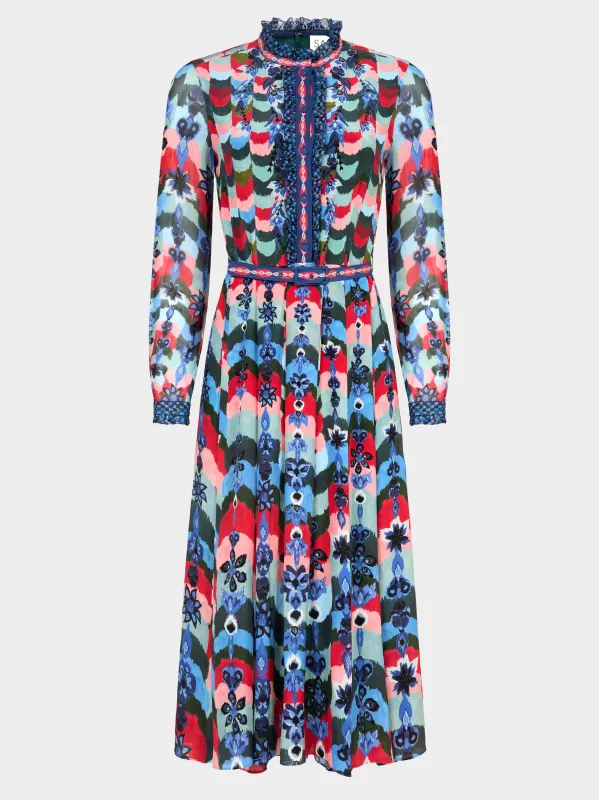 Emilia Dress in Hortus Wave sold by SALONI