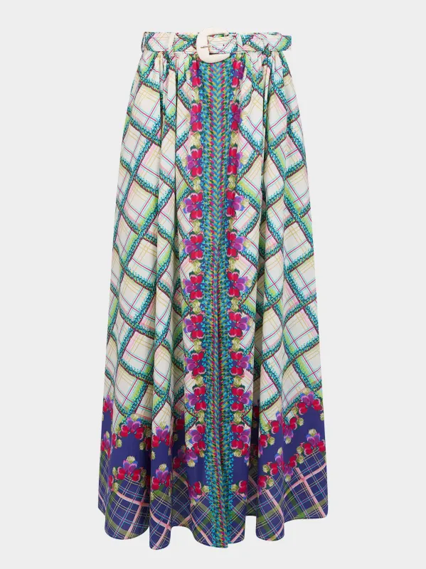 Judi Skirt in Quail Check made by SALONI