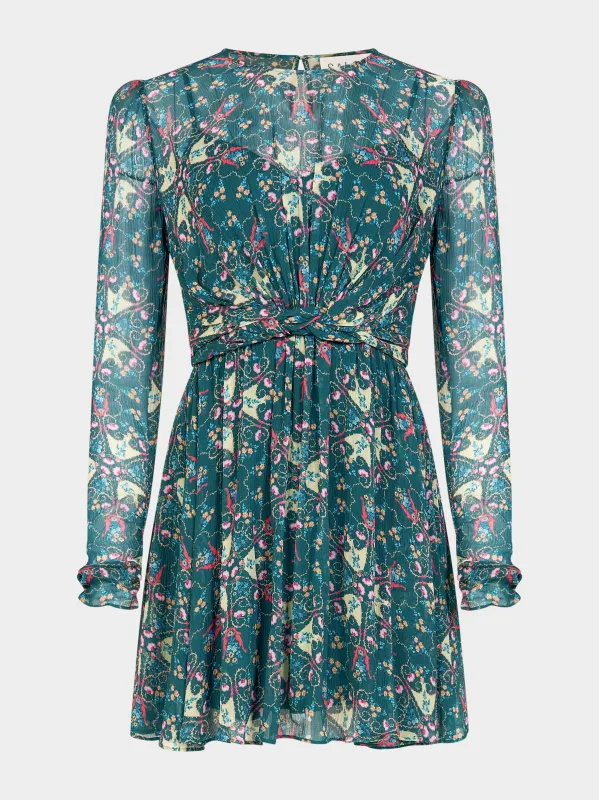 Blythe B Mini Dress in Opaline Vert sold by SALONI