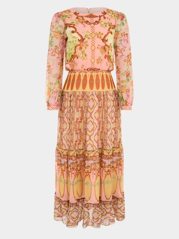 Isabel Dress in Mandevilla Vignette sold by SALONI