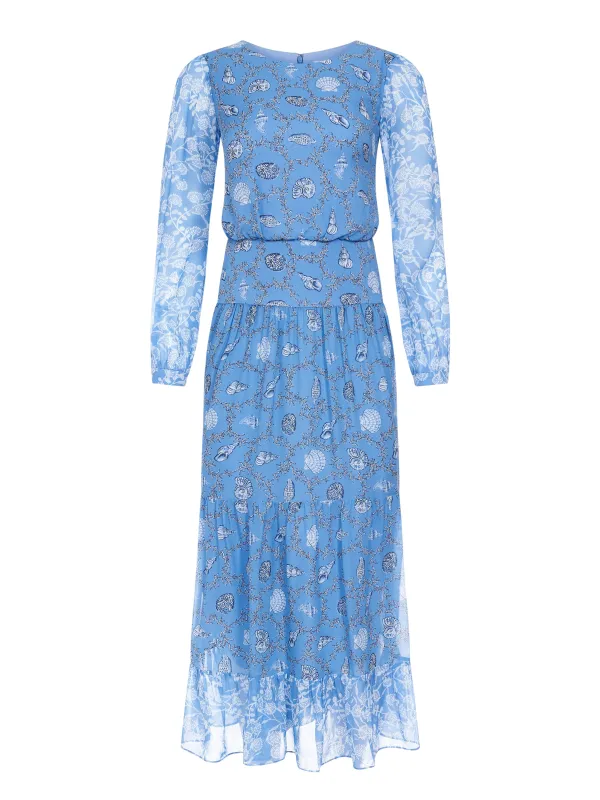 Isabel Dress in Coral Lapis made by SALONI