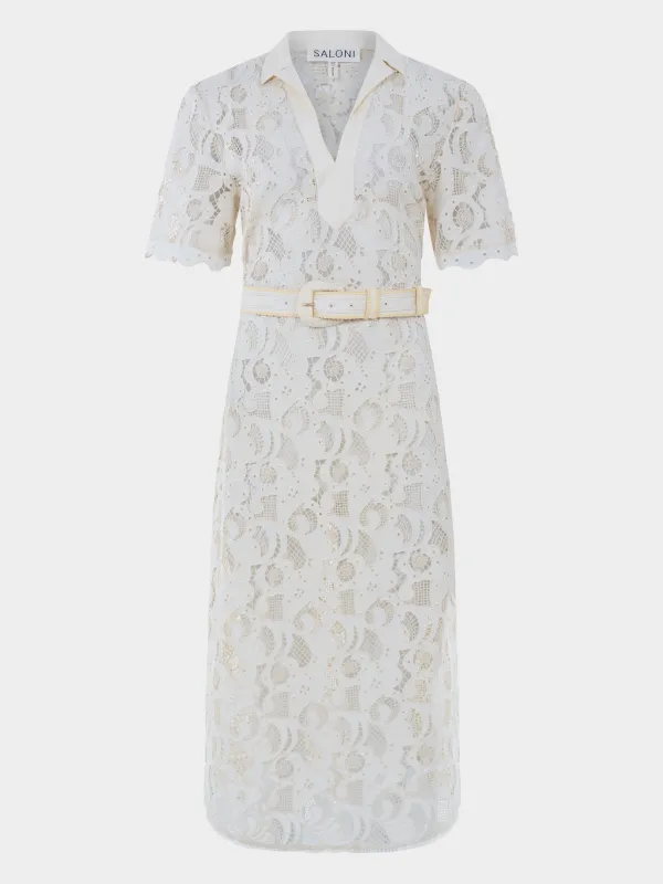 Suni Dress in Cream Ivory sold by SALONI