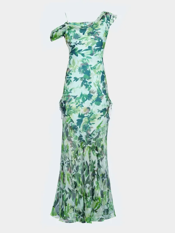Seema Dress in Watercolour Garden made by SALONI
