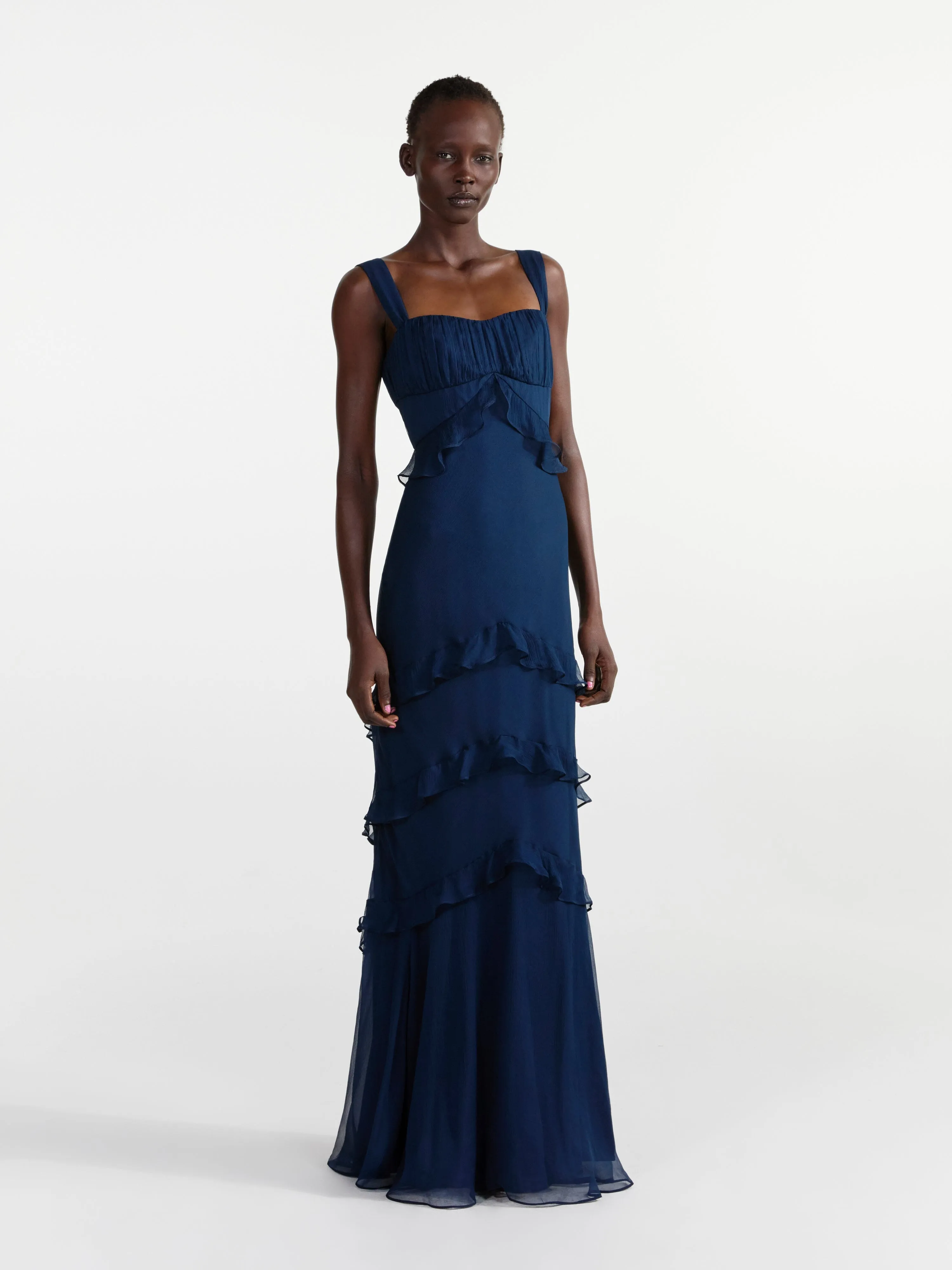 Chandra Dress in Navy sold by SALONI product image thumbnail 3