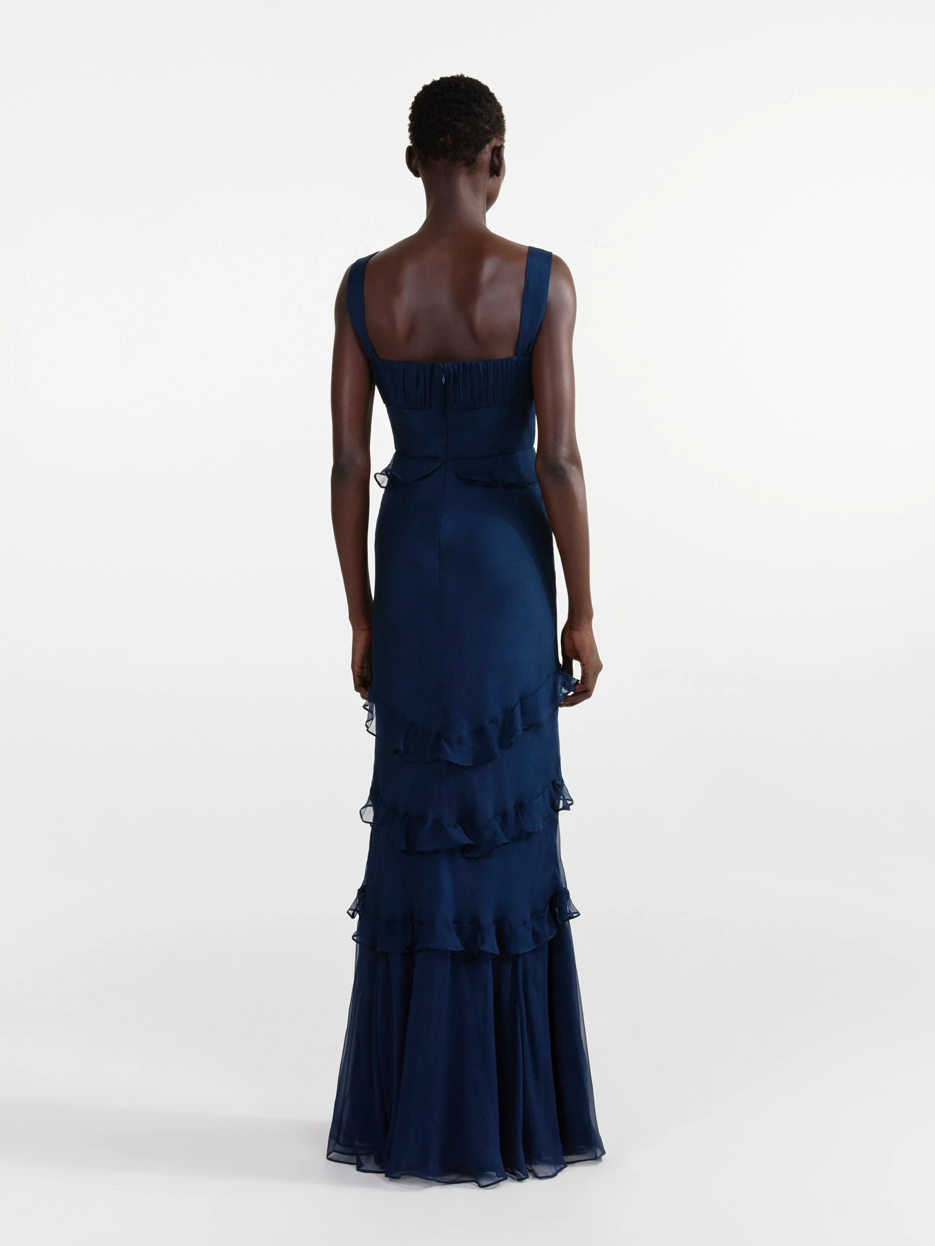 Chandra Dress in Navy sold by SALONI product image thumbnail 4