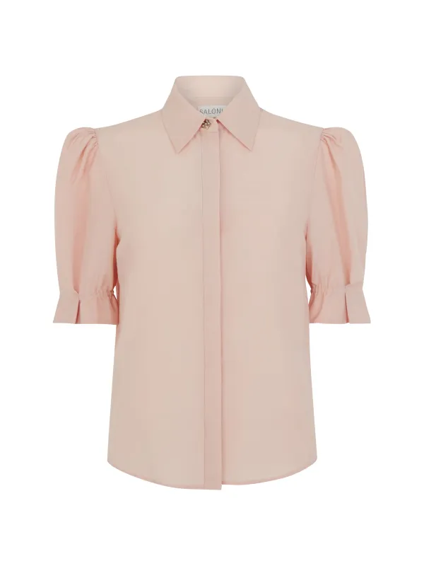 Mae Shirt in Pale Blush sold by SALONI