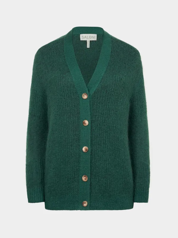 Venyx Oversized Cardigan in Jade sold by SALONI